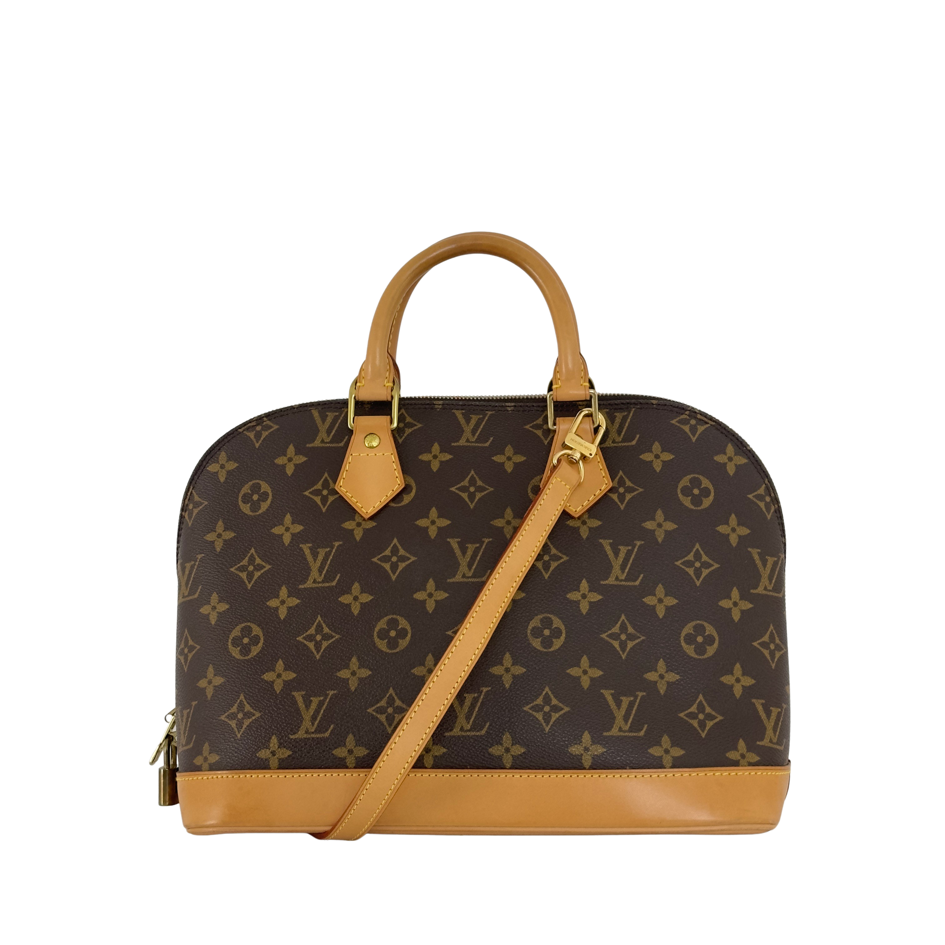 Sac à main LOUIS VUITTON Alma MM toile et cuir marron