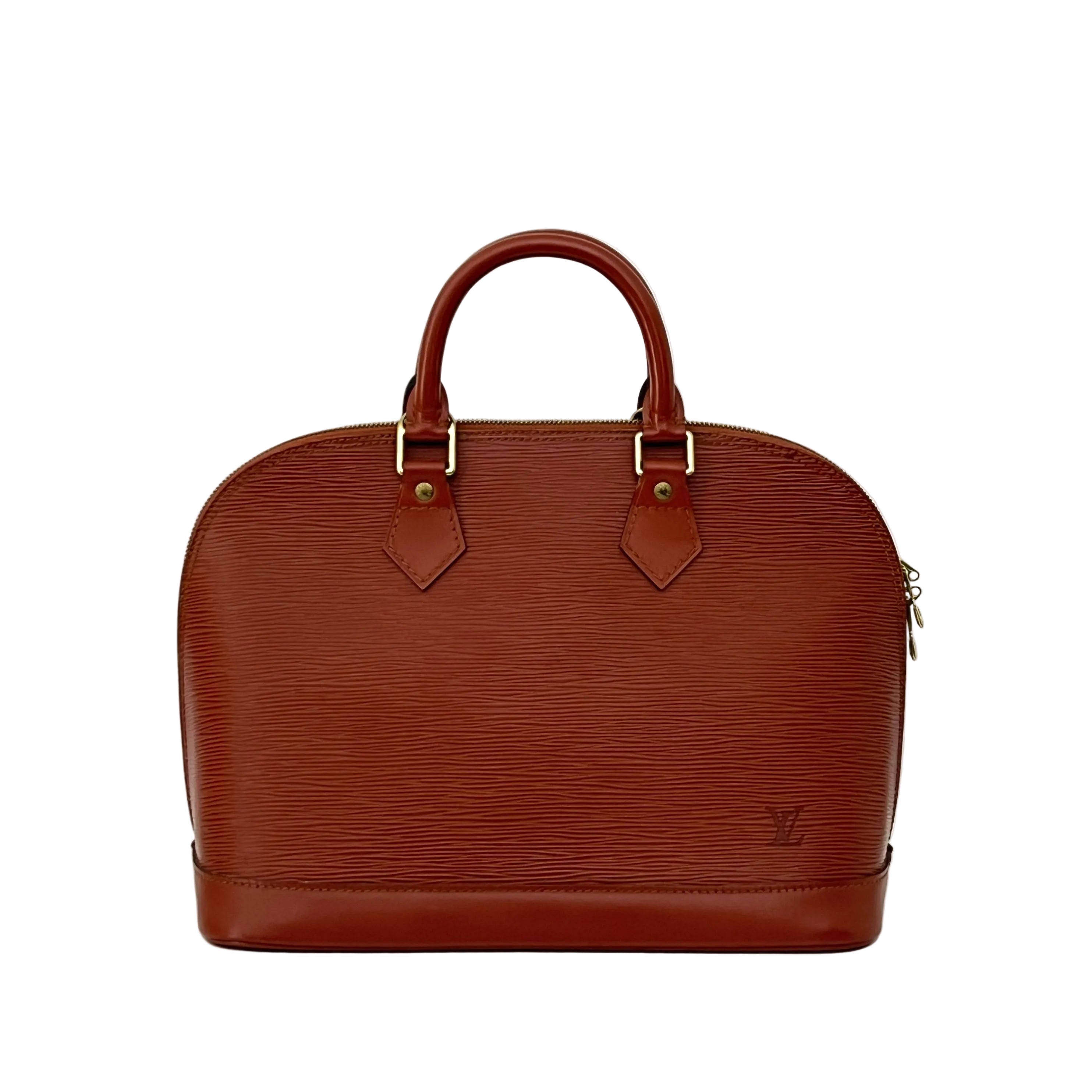 Sac LOUIS VUITTON Alma cuir épi marron