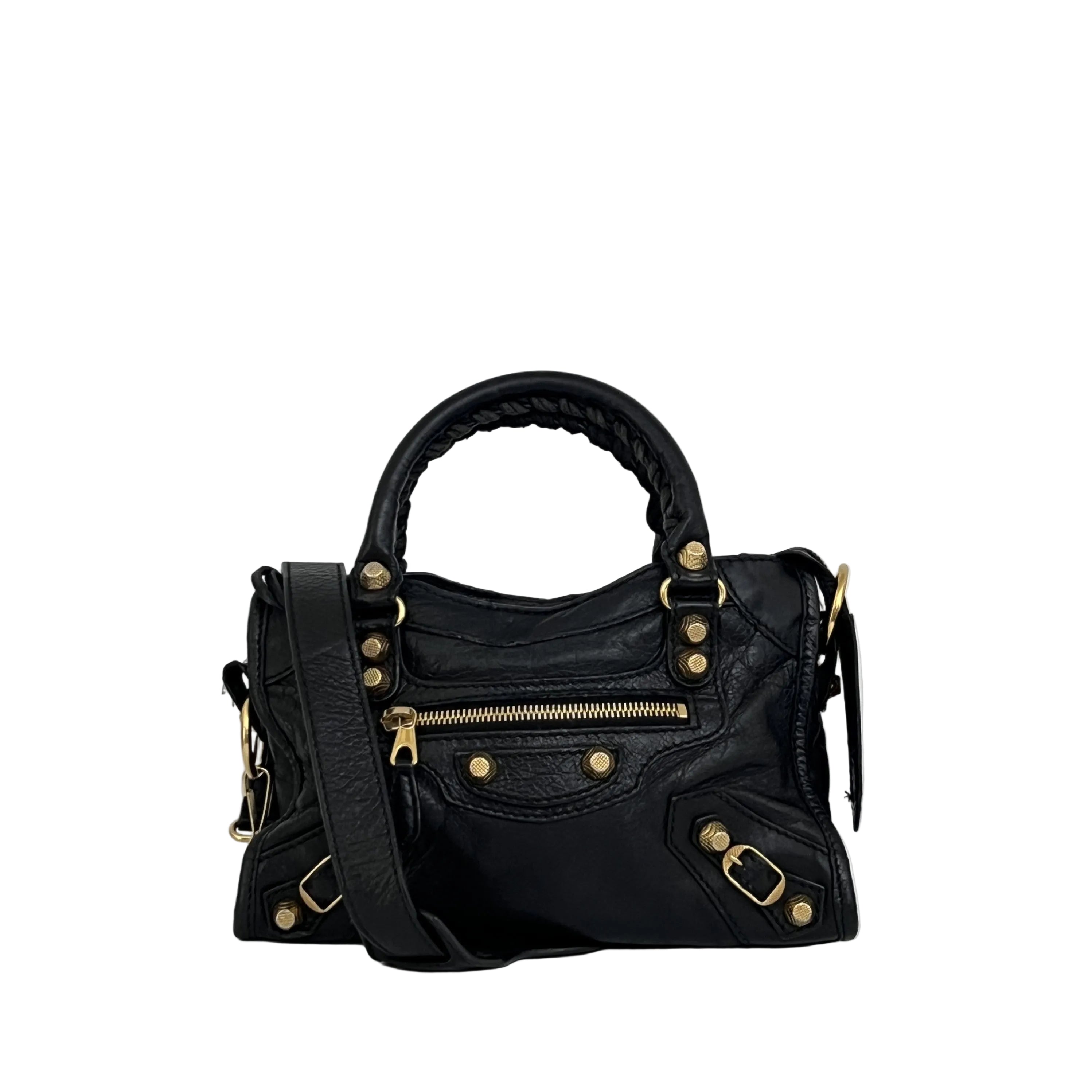 Sac BALENCIAGA Giant Mini City cuir lisse noir