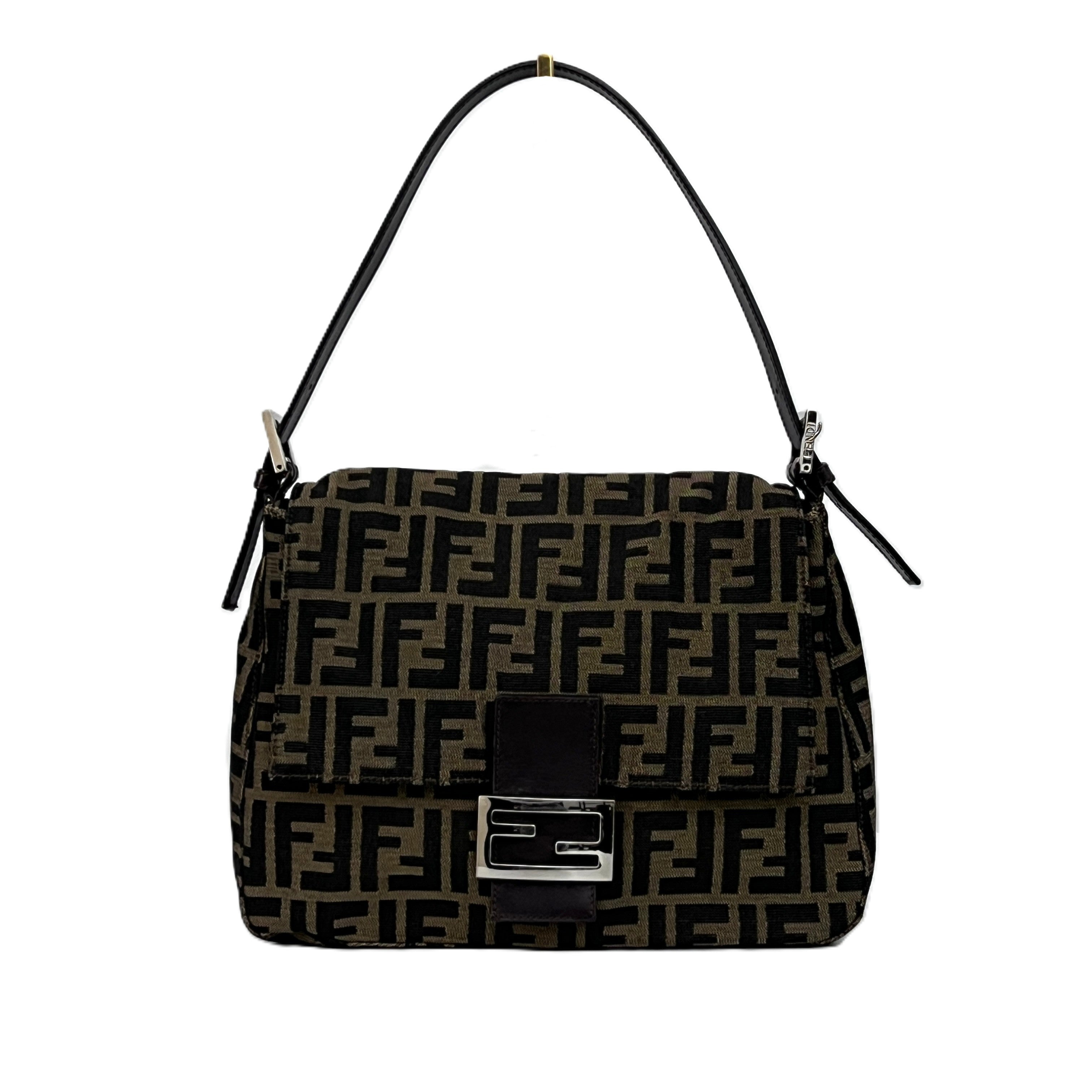 Sac FENDI Mamma toile et cuir marron