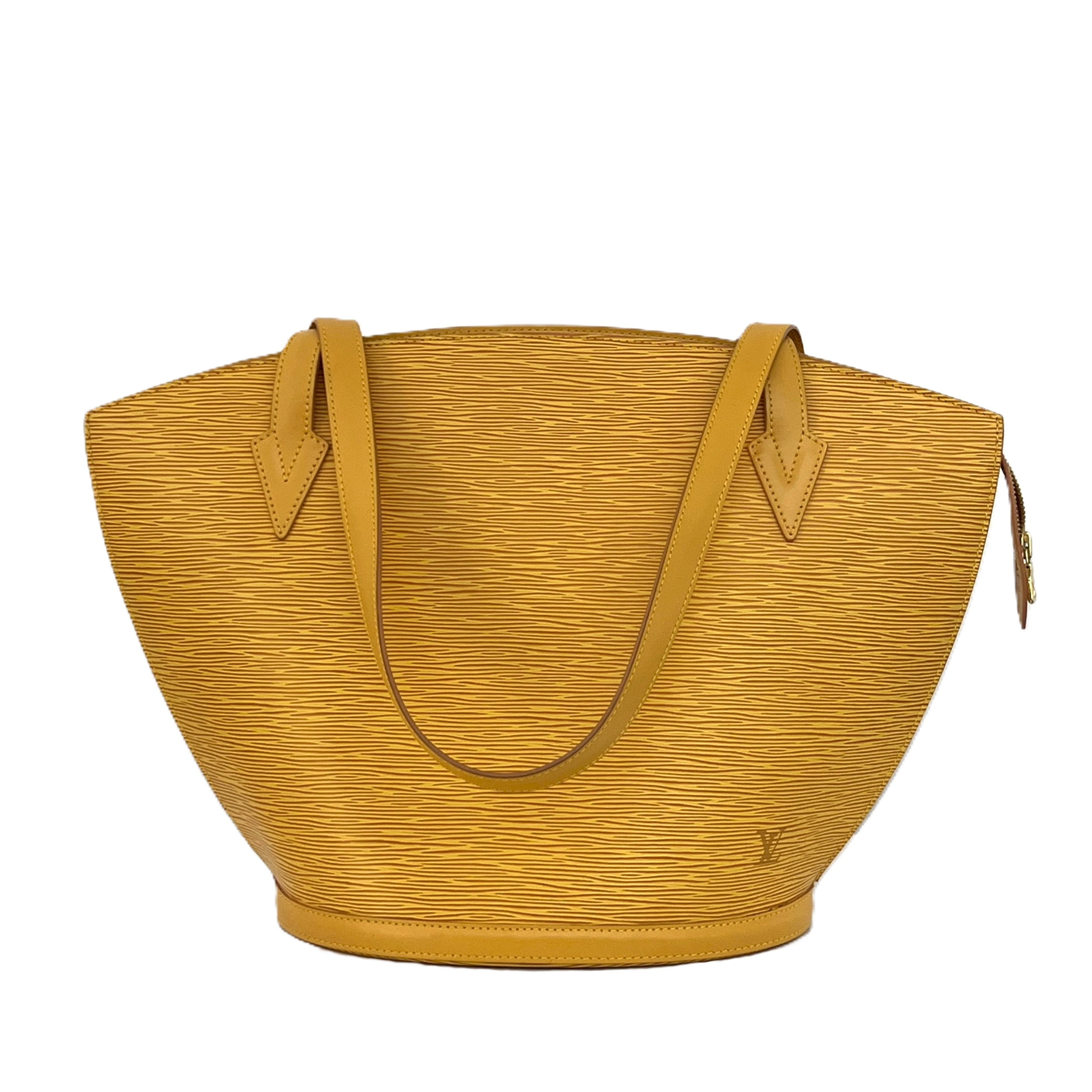 Sac LOUIS VUITTON Saint Jacques GM cuir épi jaune vintage 1995