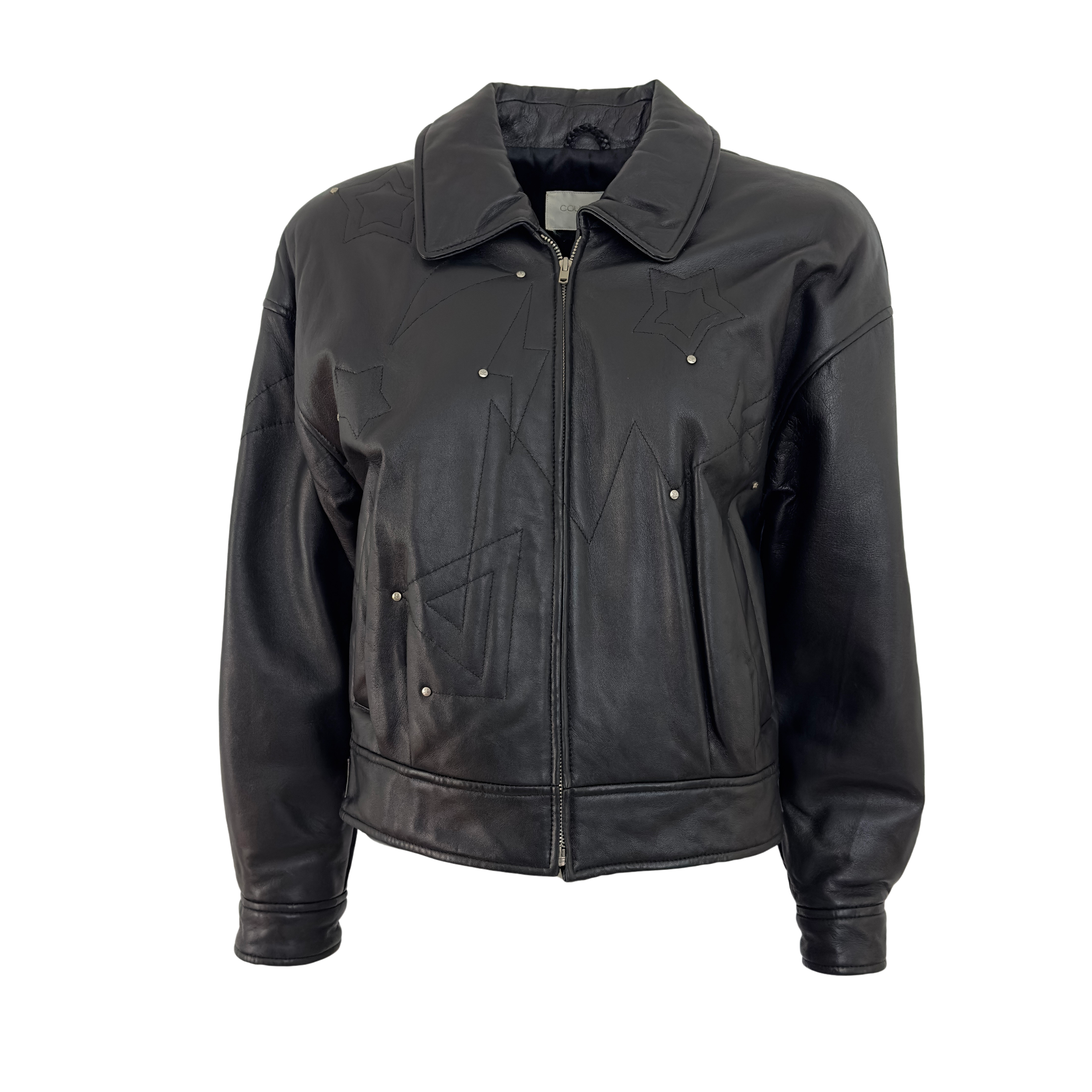 Blouson COURREGES S Cuir noir