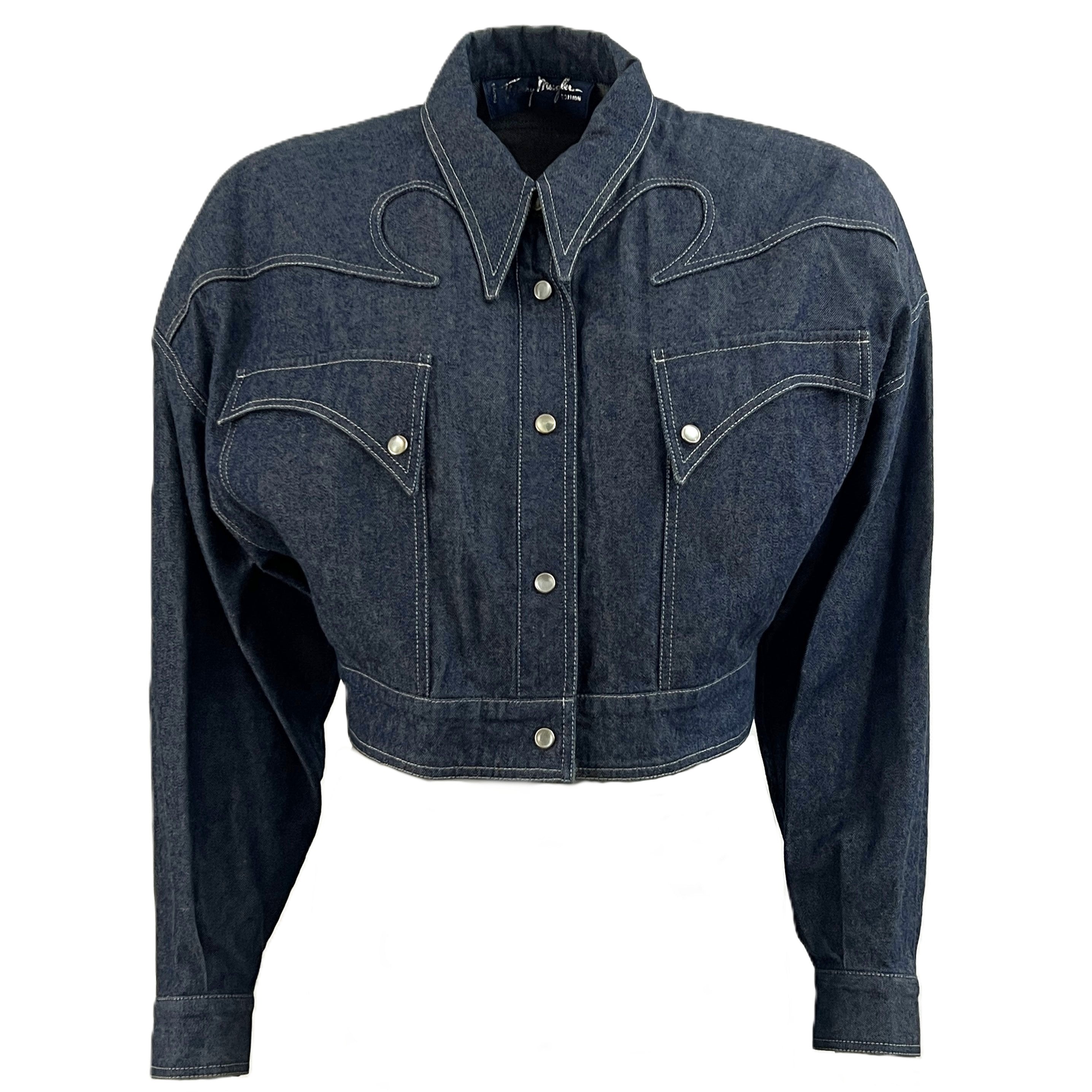 Veste MUGLER S denim bleu