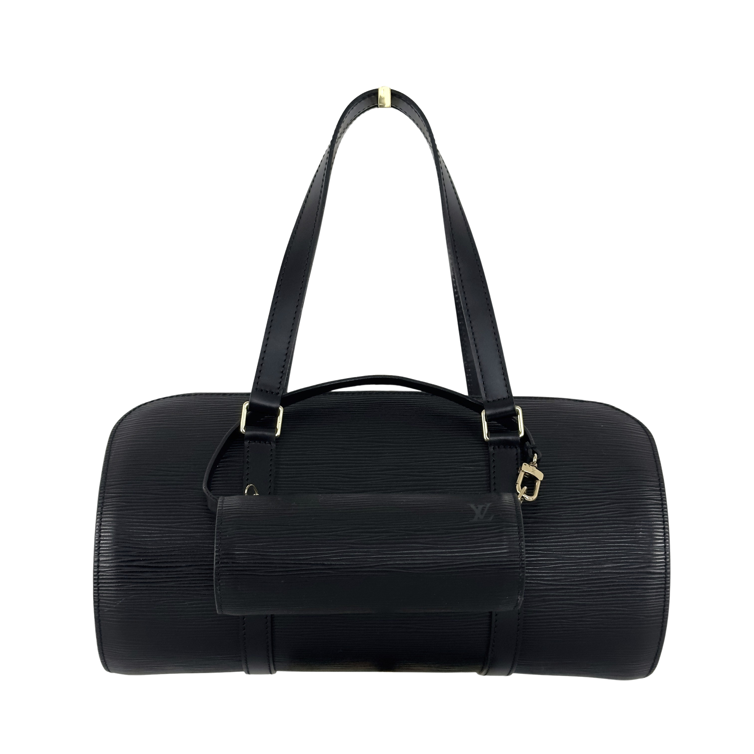 Sac à main LOUIS VUITTON Soufflot cuir épi noir