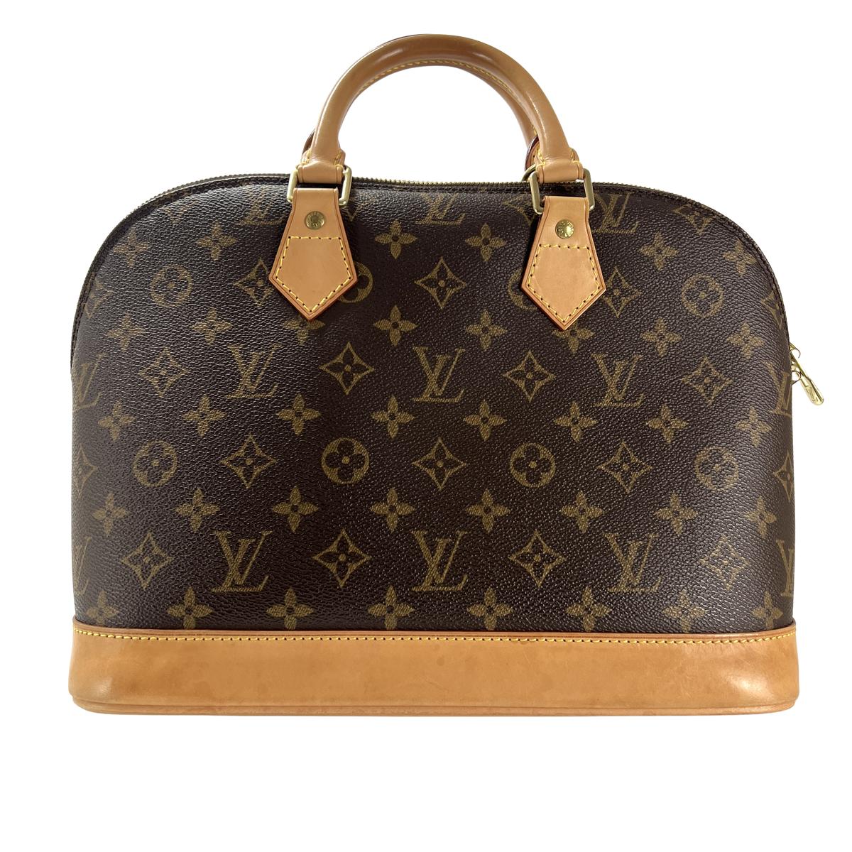 Sac à main LOUIS VUITTON Alma toile et cuir marron