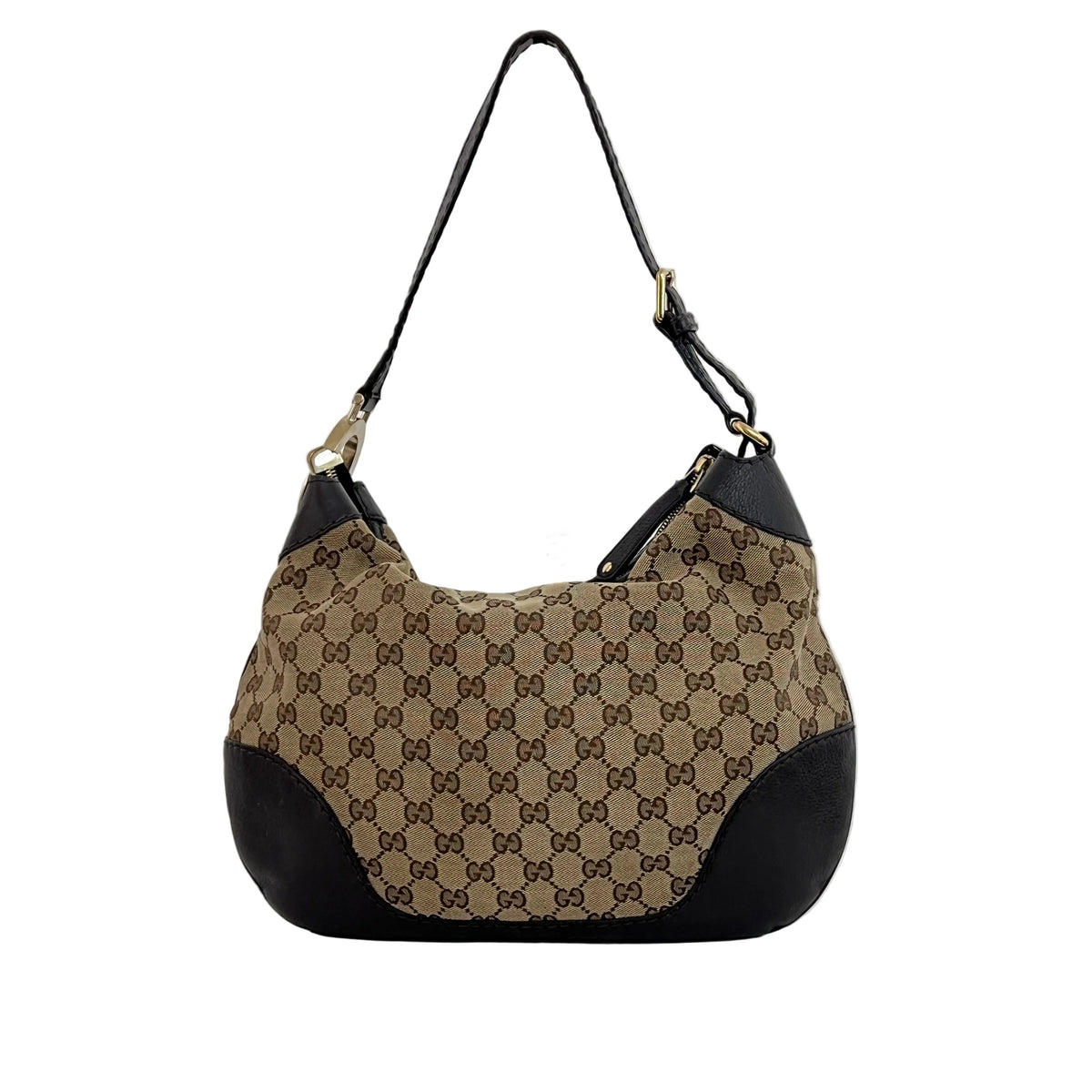 Sac GUCCI Charlotte toile et cuir marron