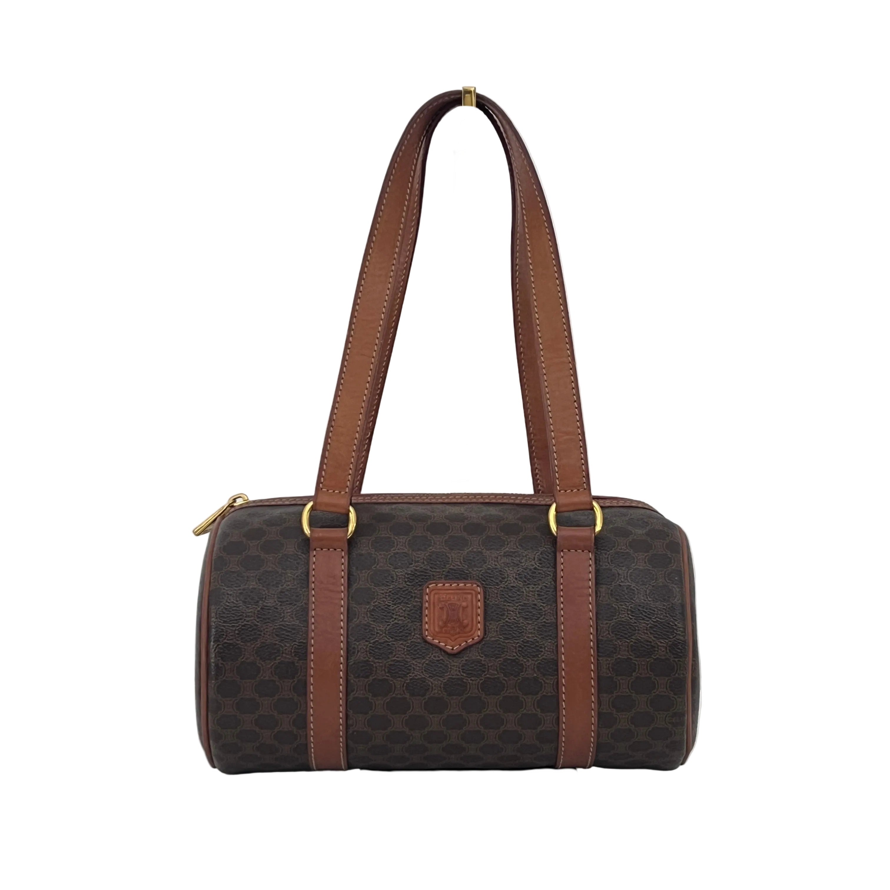 CELINE Papillon bag in brown canvas and leather