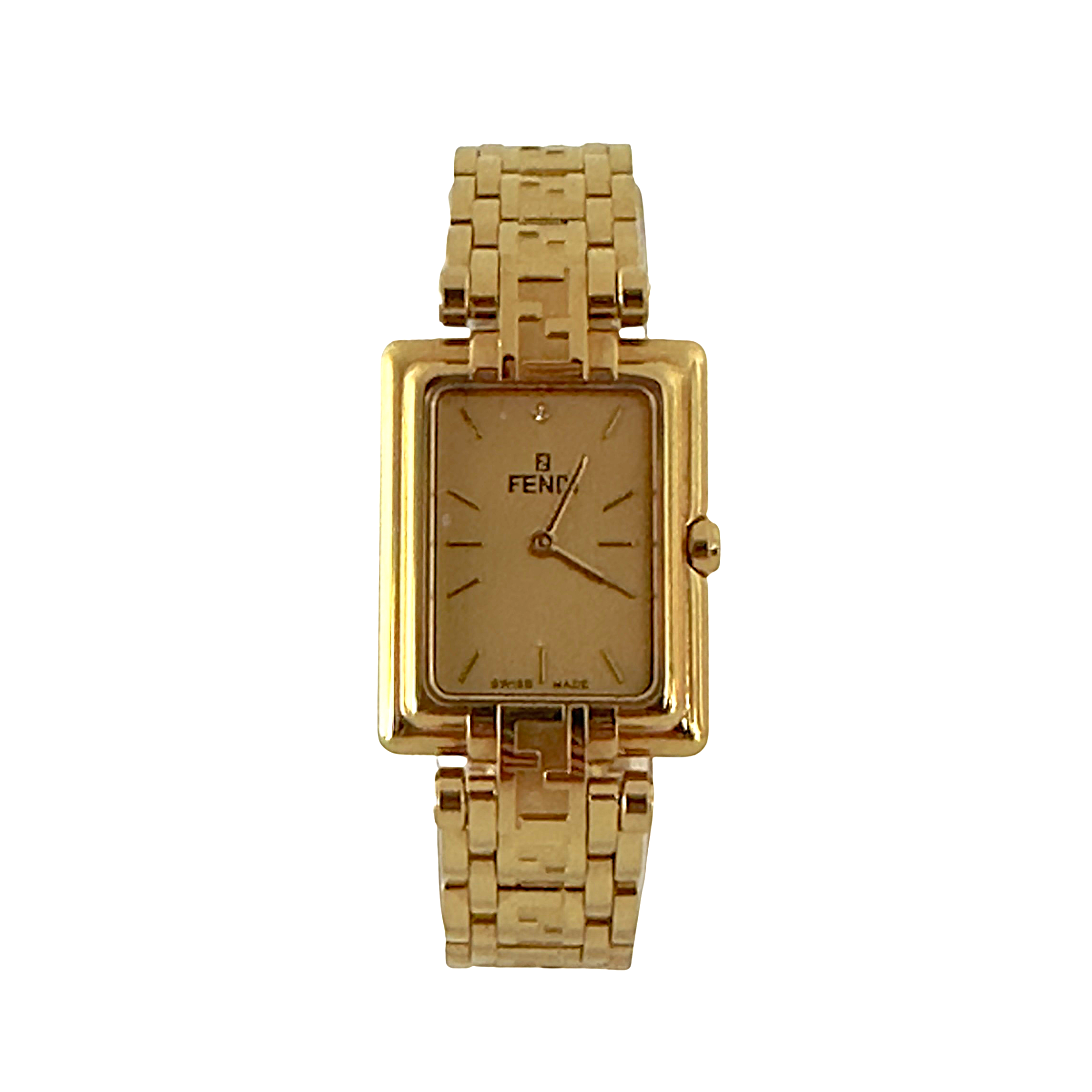 Montre FENDI 730 L plaqué or dorée