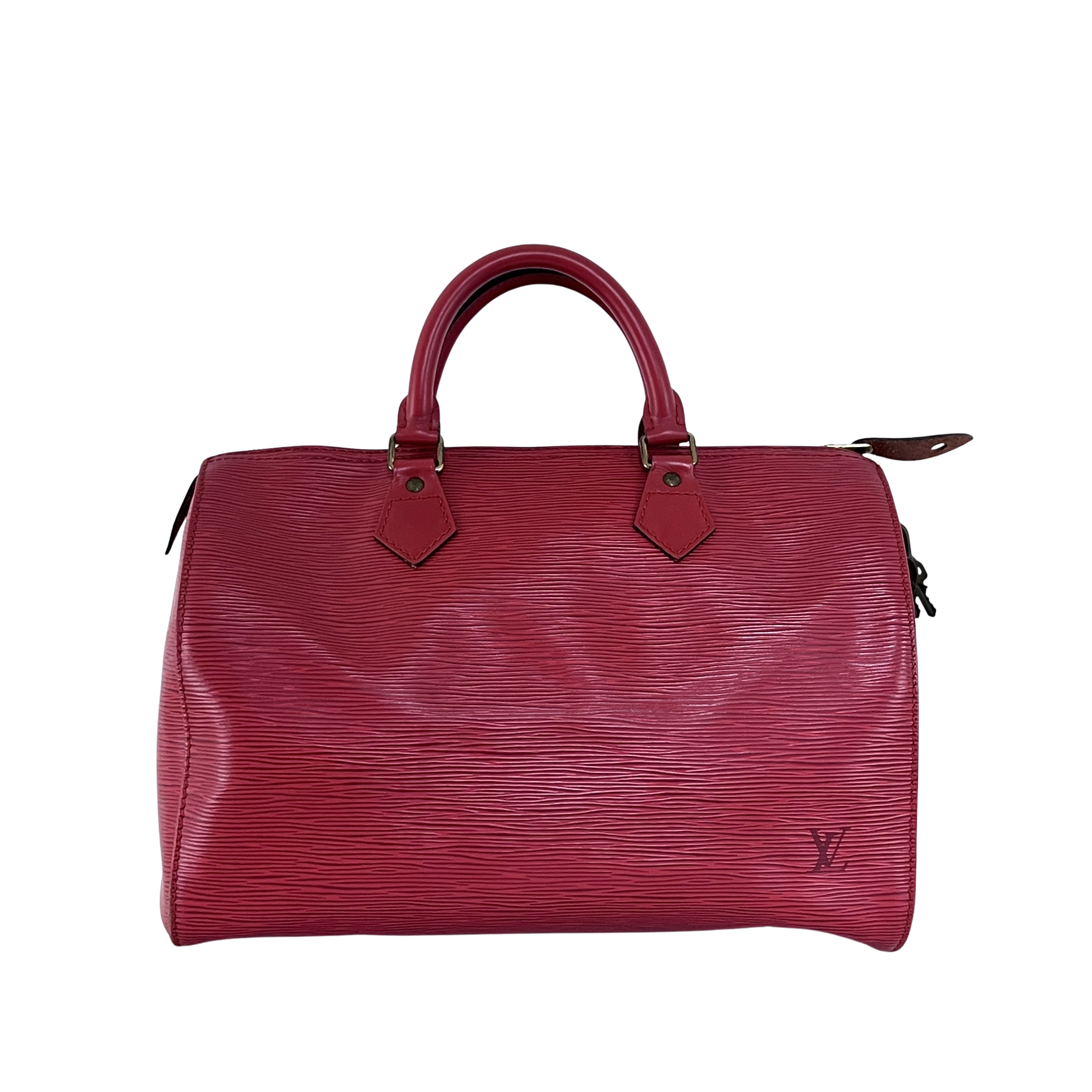 Sac à main LOUIS VUITTON Speedy 30 cuir rouge
