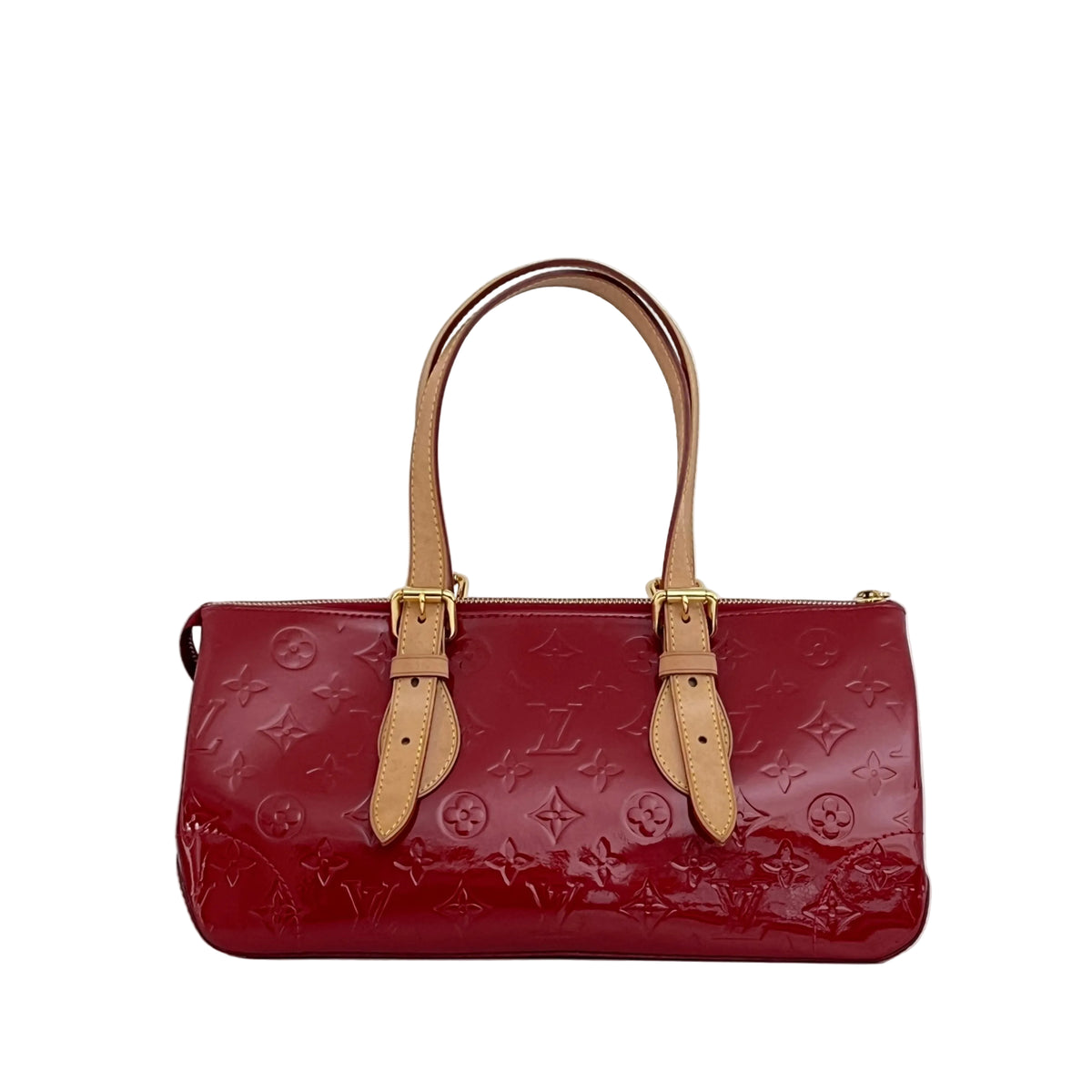 Sac LOUIS VUITTON Rosewood cuir verni rouge vintage 2008