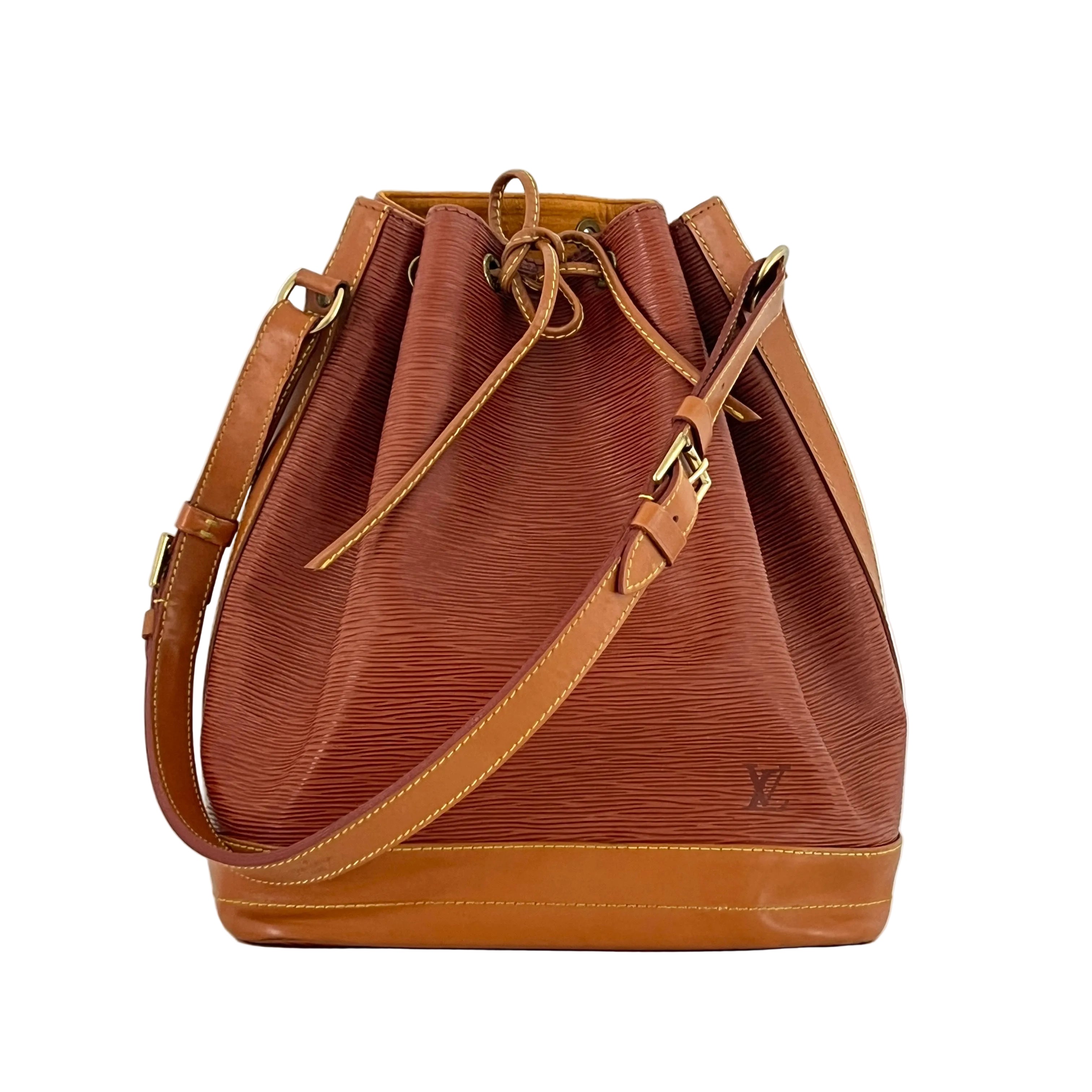 Sac à main LOUIS VUITTON Noé Grand cuir épi marron