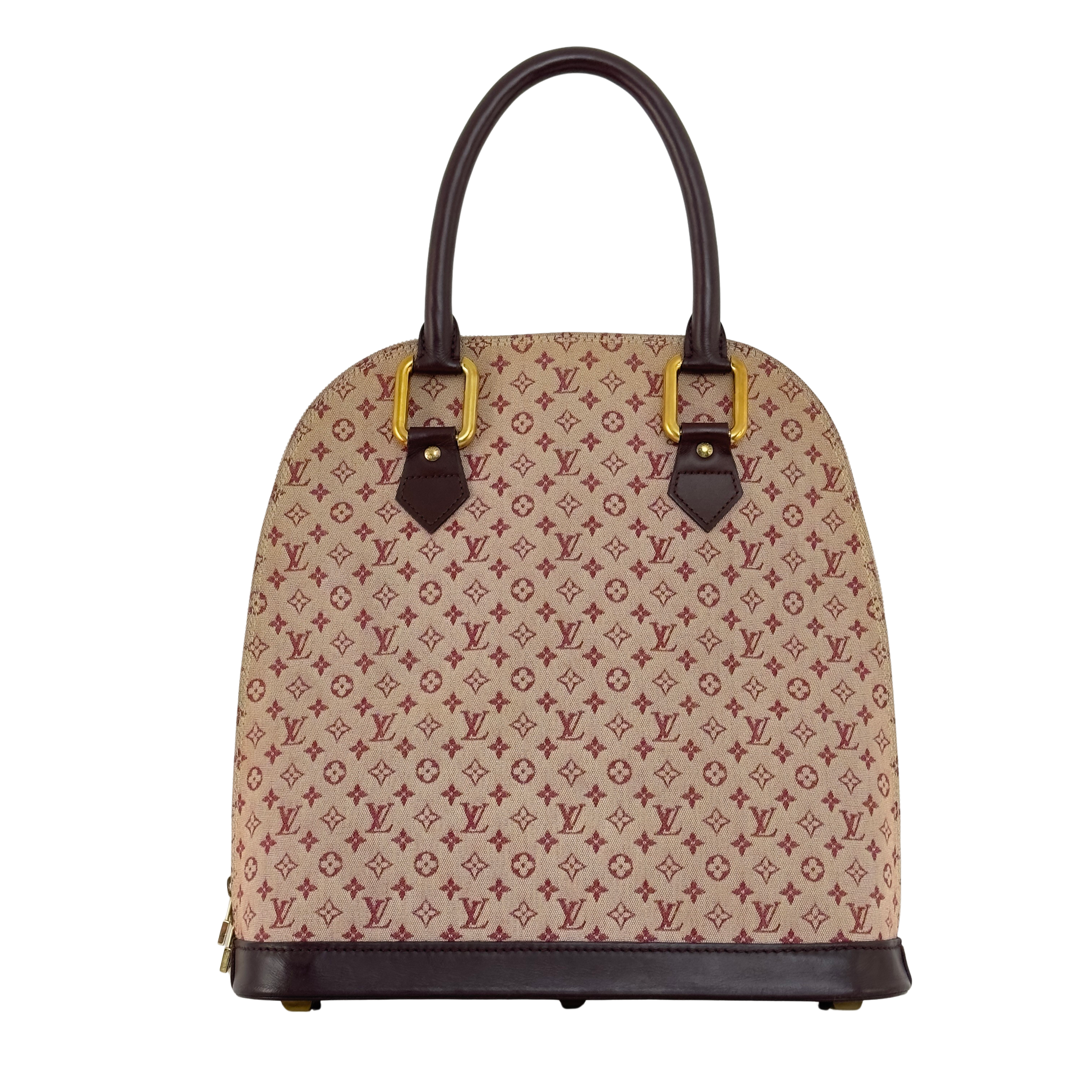 Sac à main LOUIS VUITTON Alma Haut toile et cuir rose