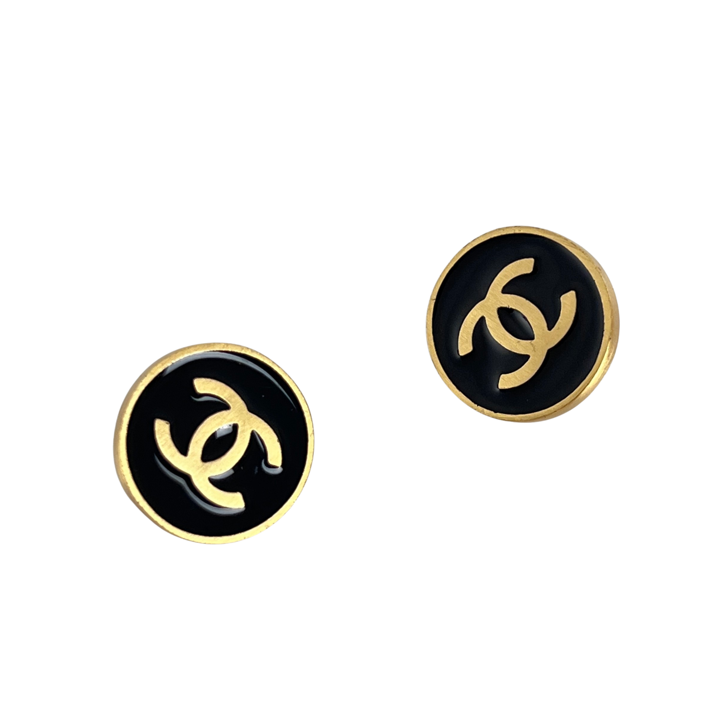 Boucles d'oreilles CHANEL CC Clip On métal doré