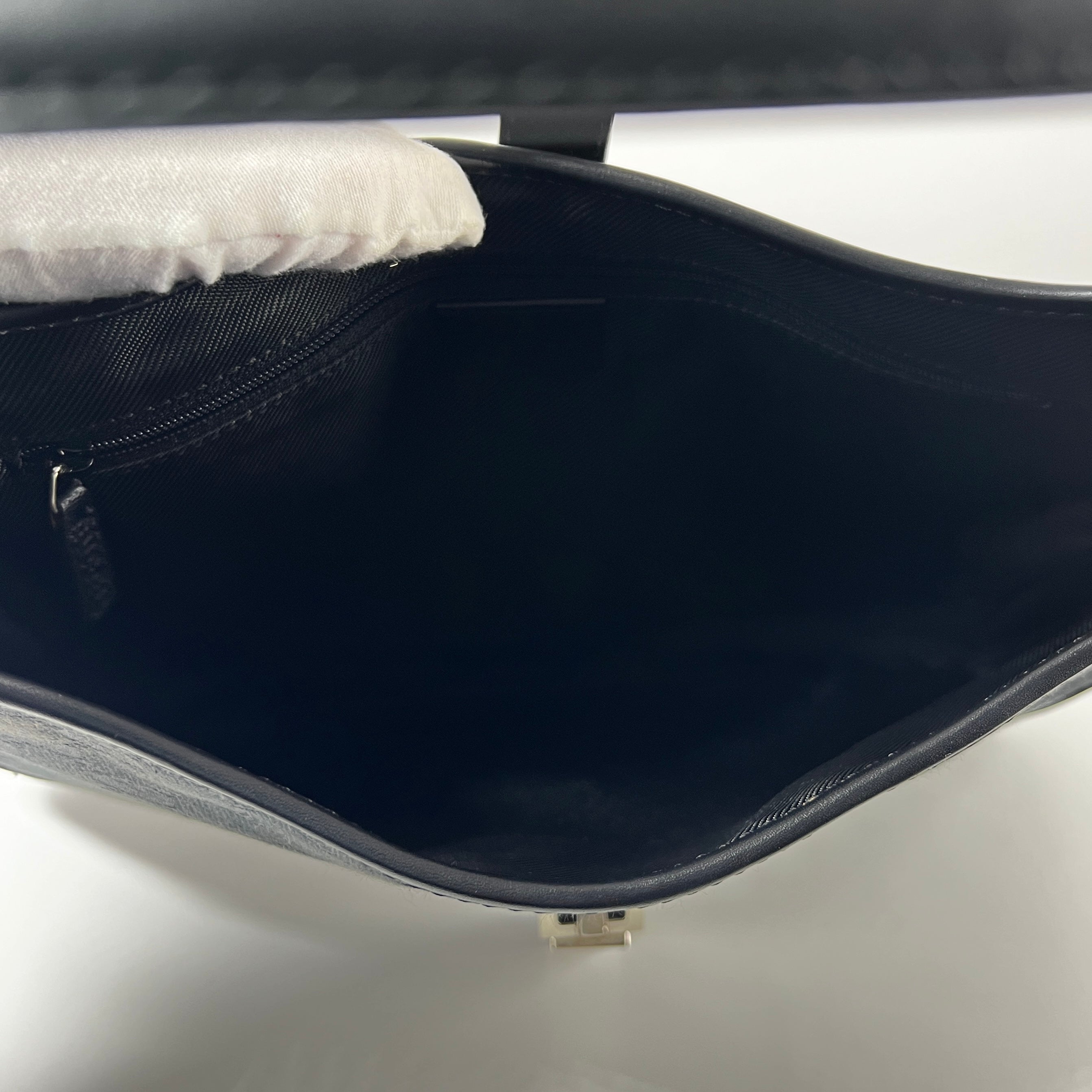 GUCCI Jackie canvas and black leather handbag