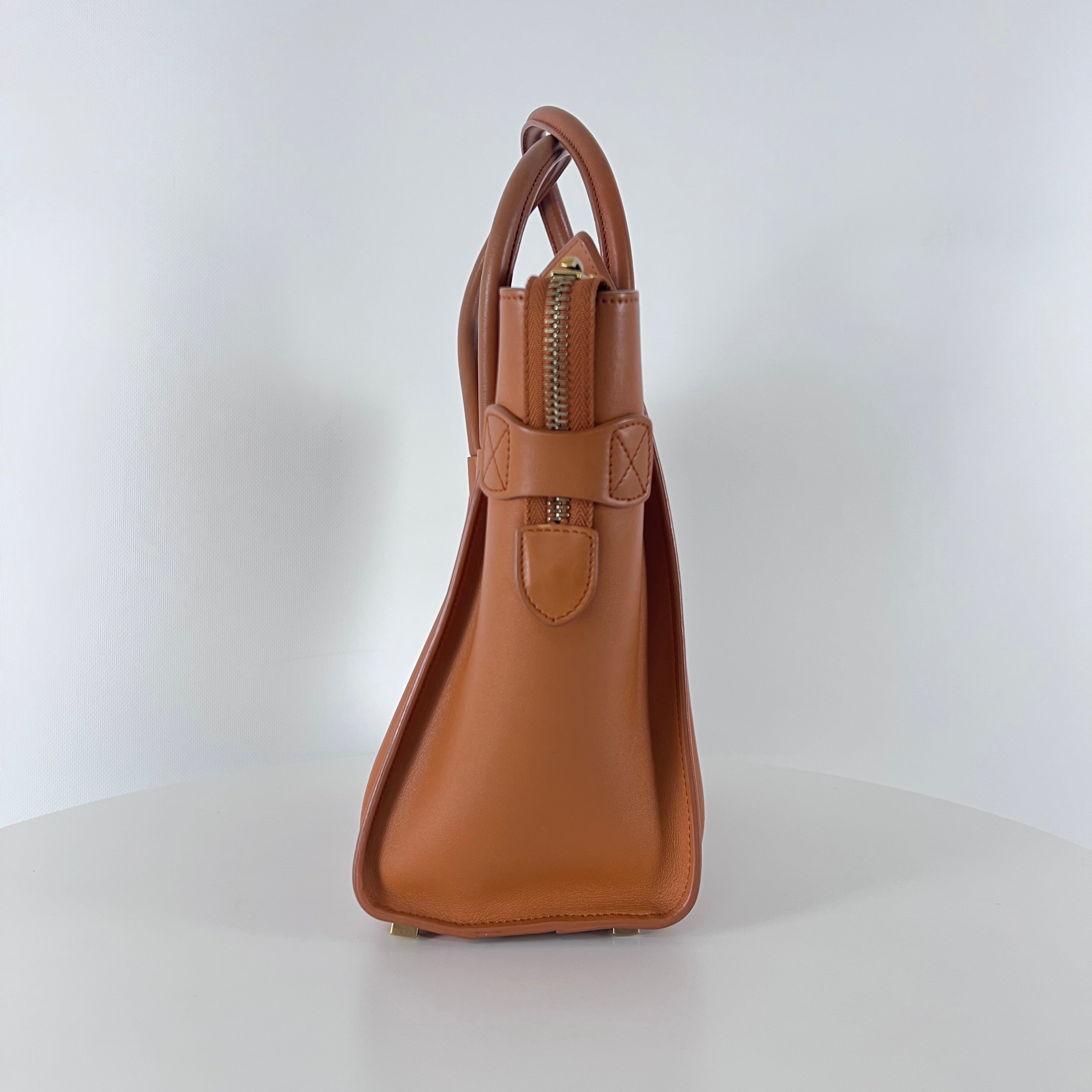 Sac à main CELINE Medium Lugagge cuir marron