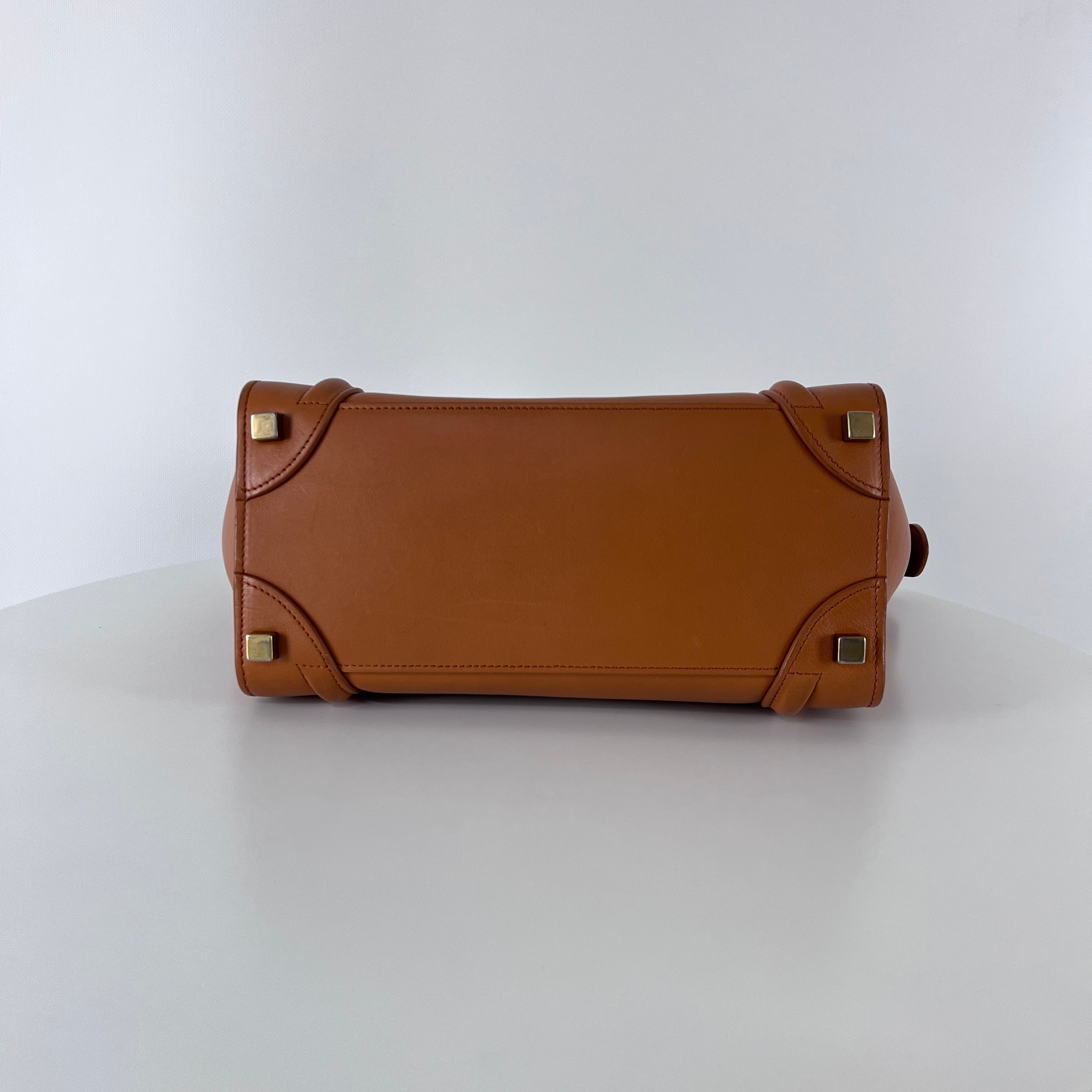 Sac à main CELINE Medium Lugagge cuir marron
