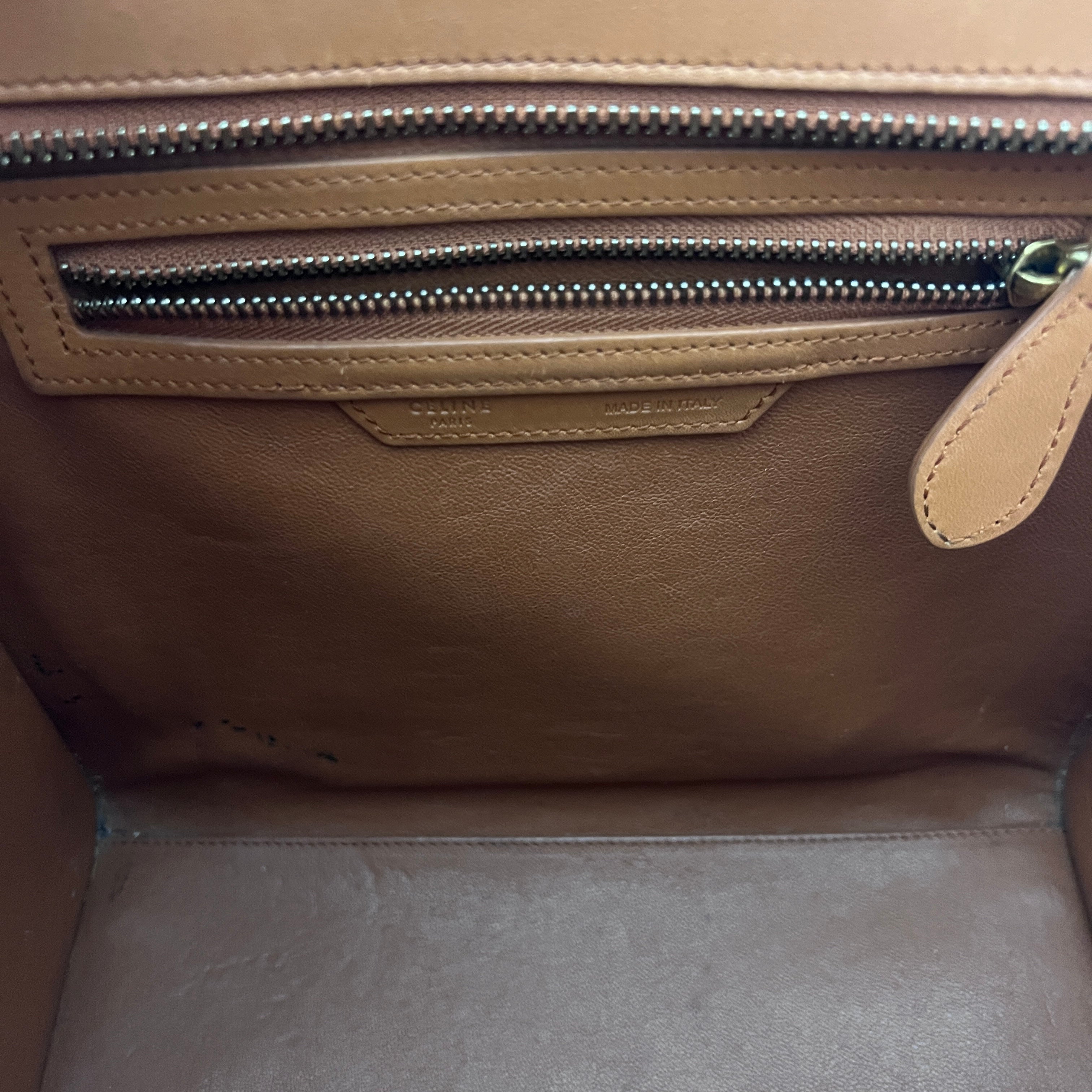 Sac à main CELINE Medium Lugagge cuir marron