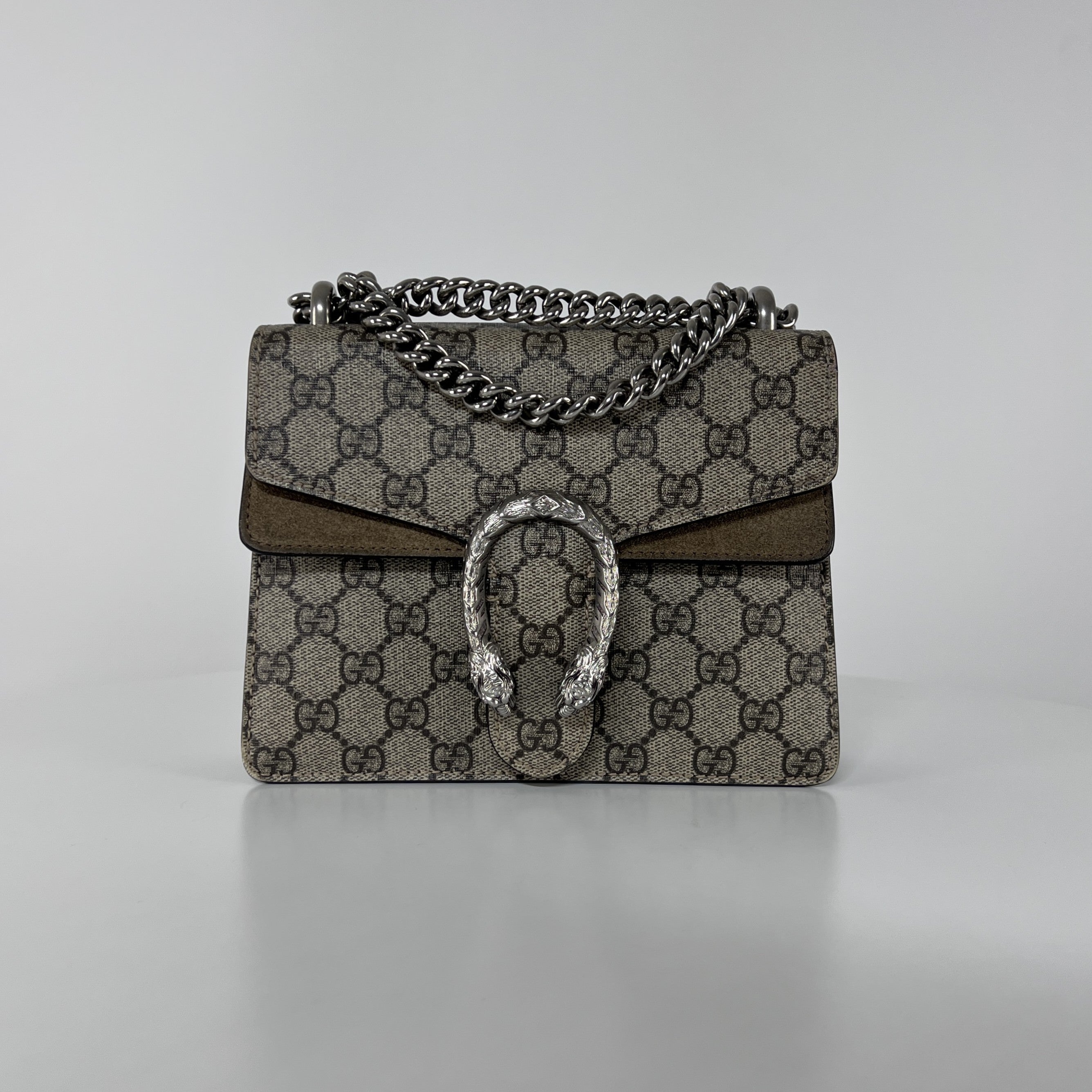 Sac à main GUCCI Dionysus toile et cuir marron