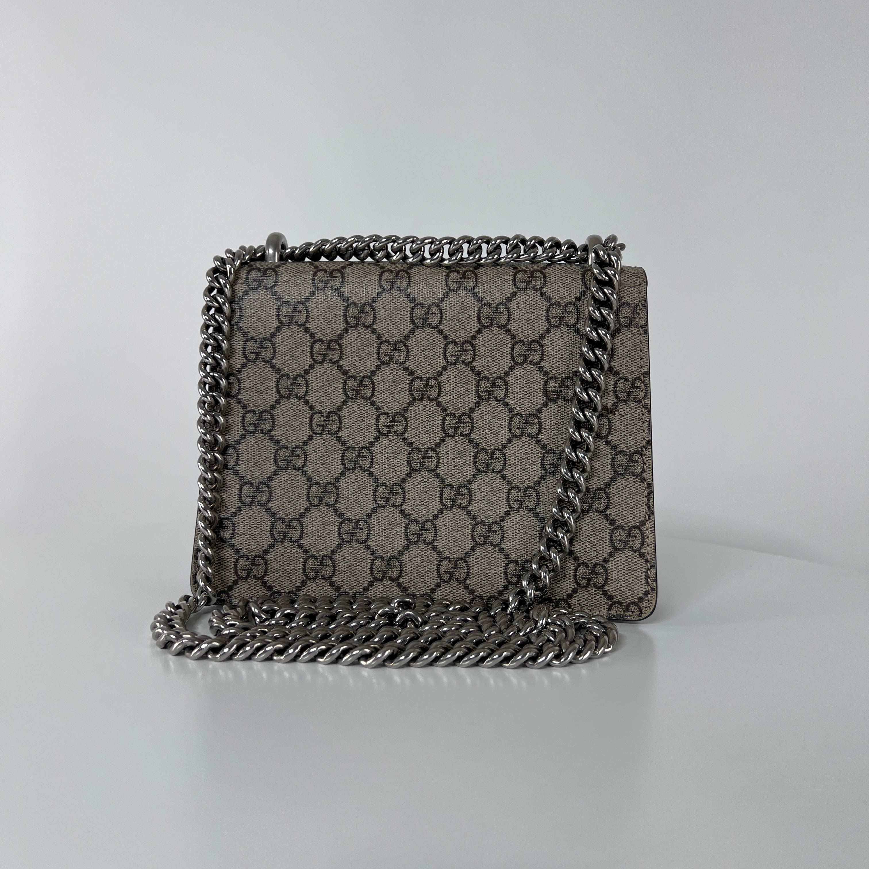 Sac à main GUCCI Dionysus toile et cuir marron
