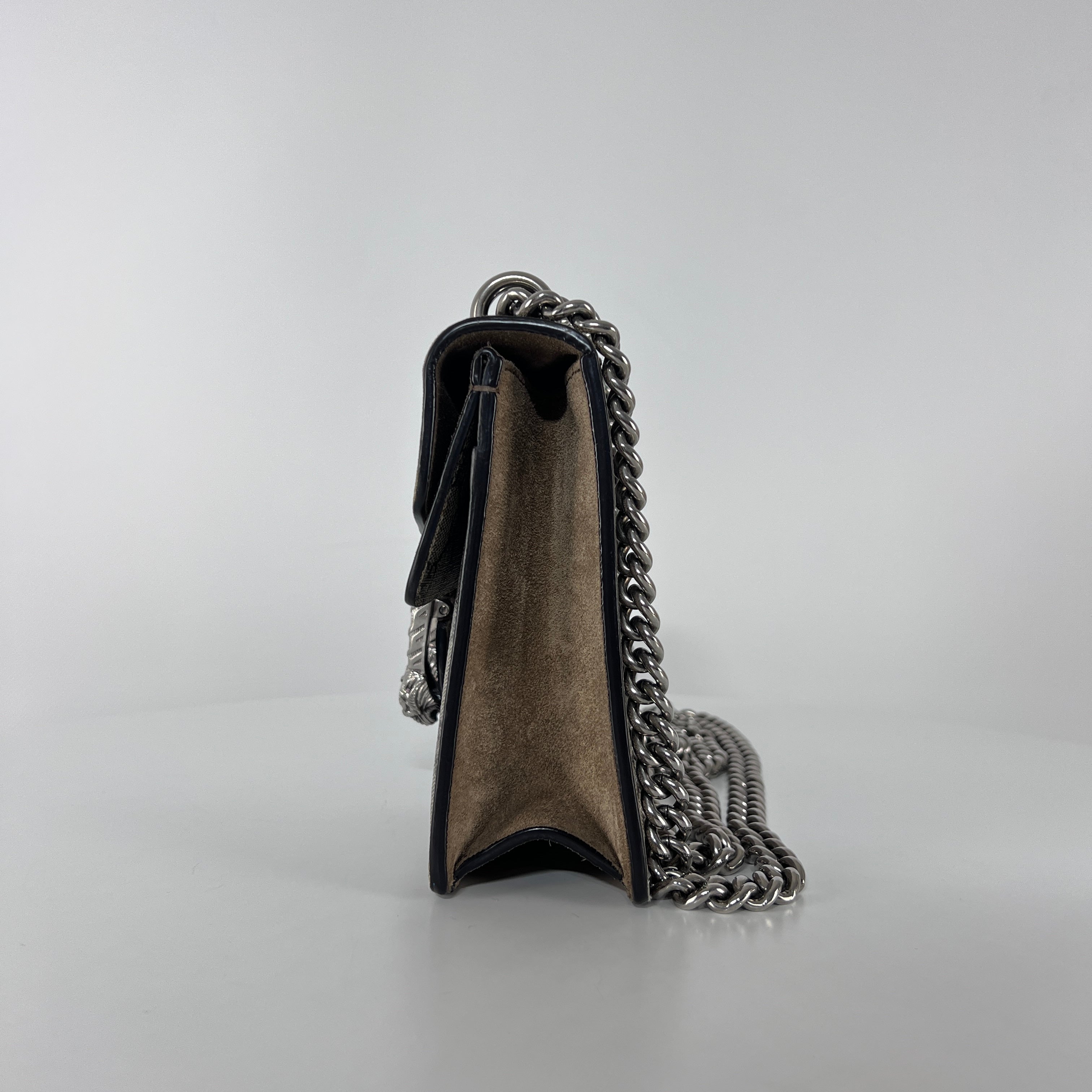 Sac à main GUCCI Dionysus toile et cuir marron