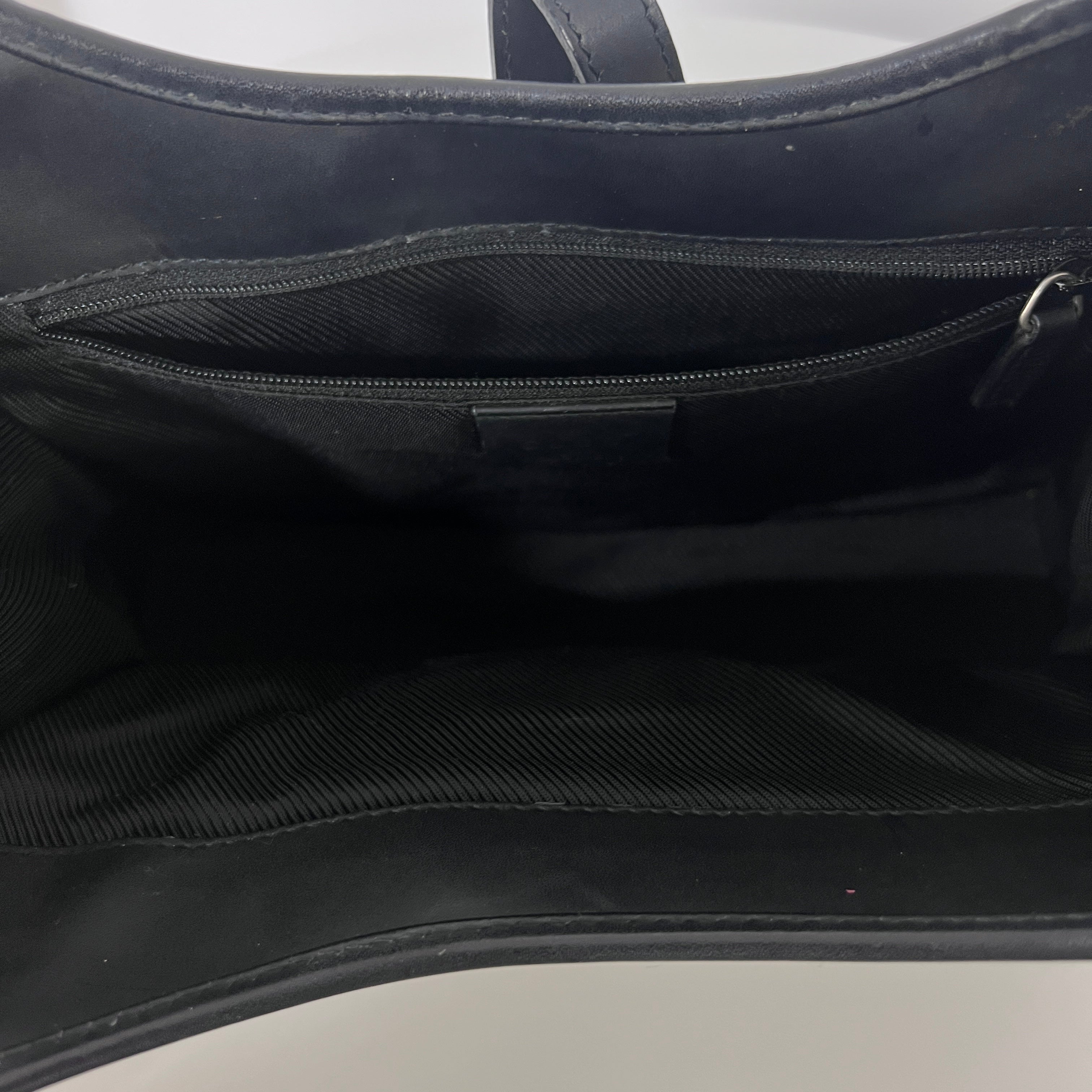 GUCCI Jackie canvas and brown leather handbag