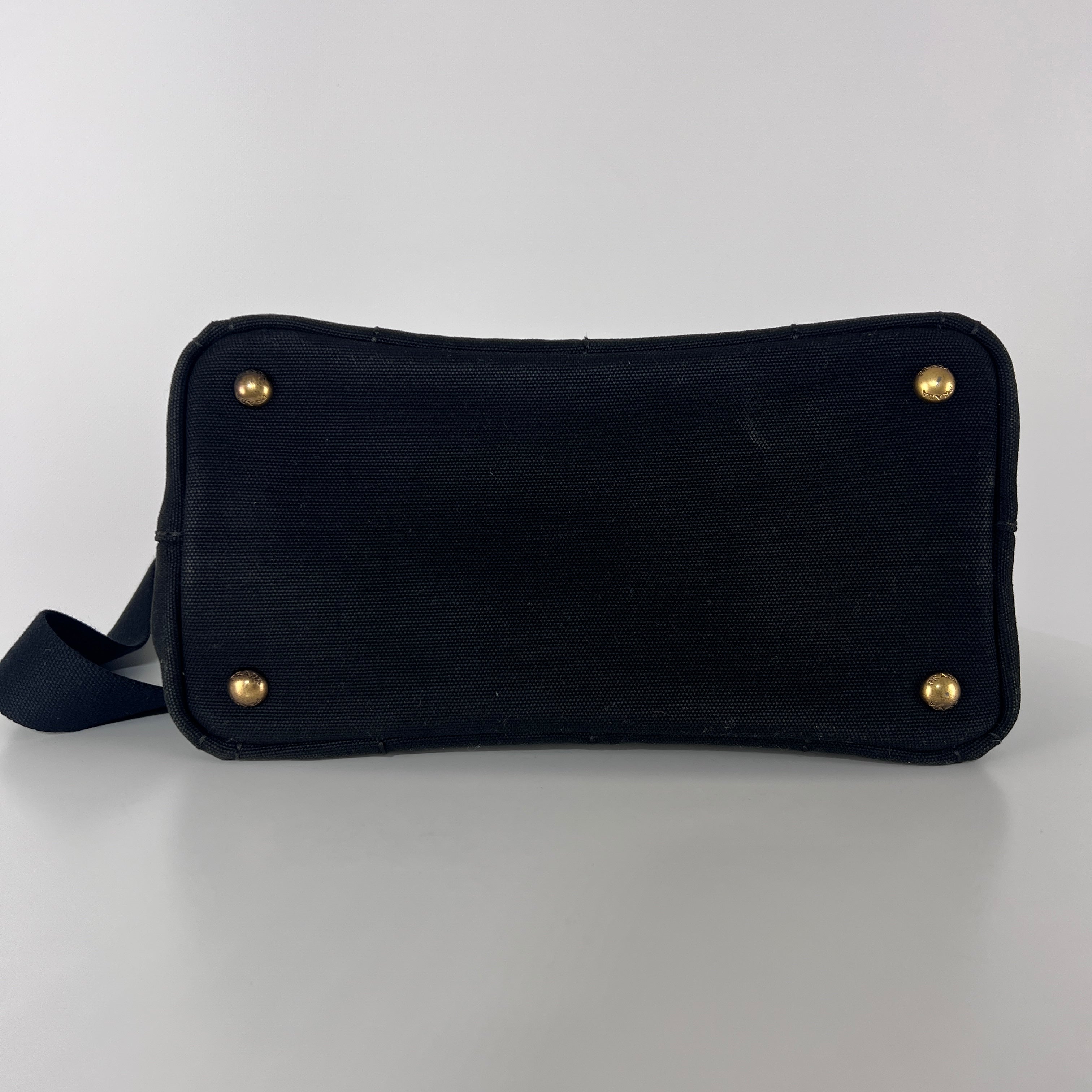Sac à main PRADA Canapa toile noir