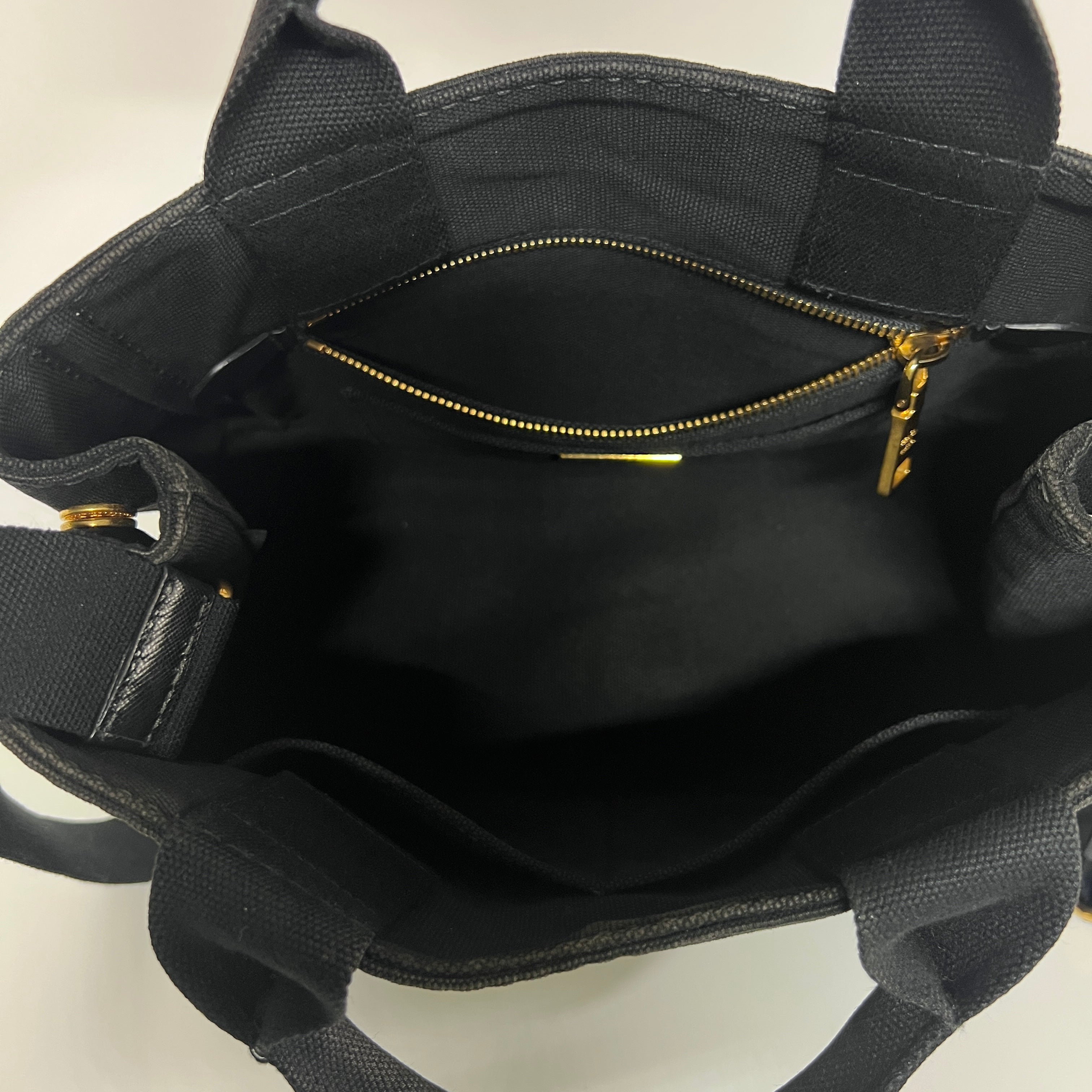Sac à main PRADA Canapa toile noir