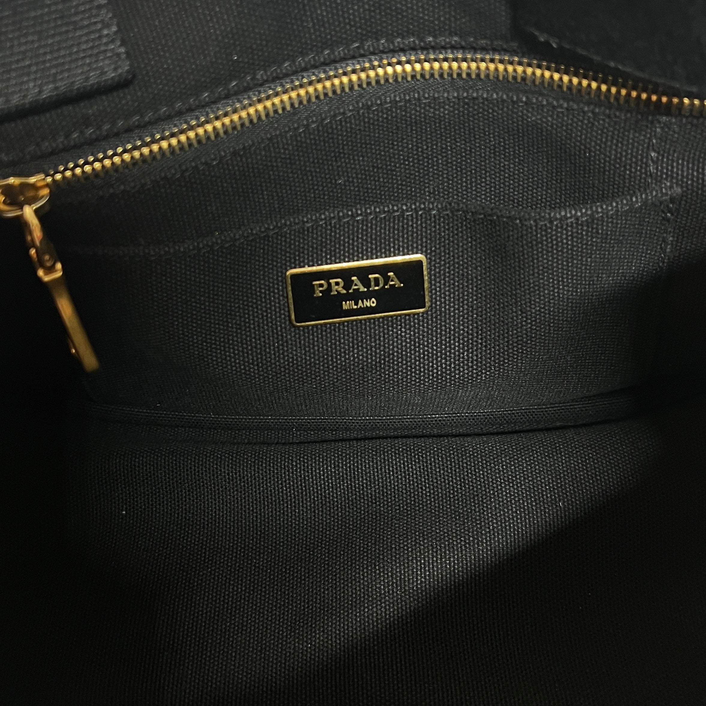 Sac à main PRADA Canapa toile noir