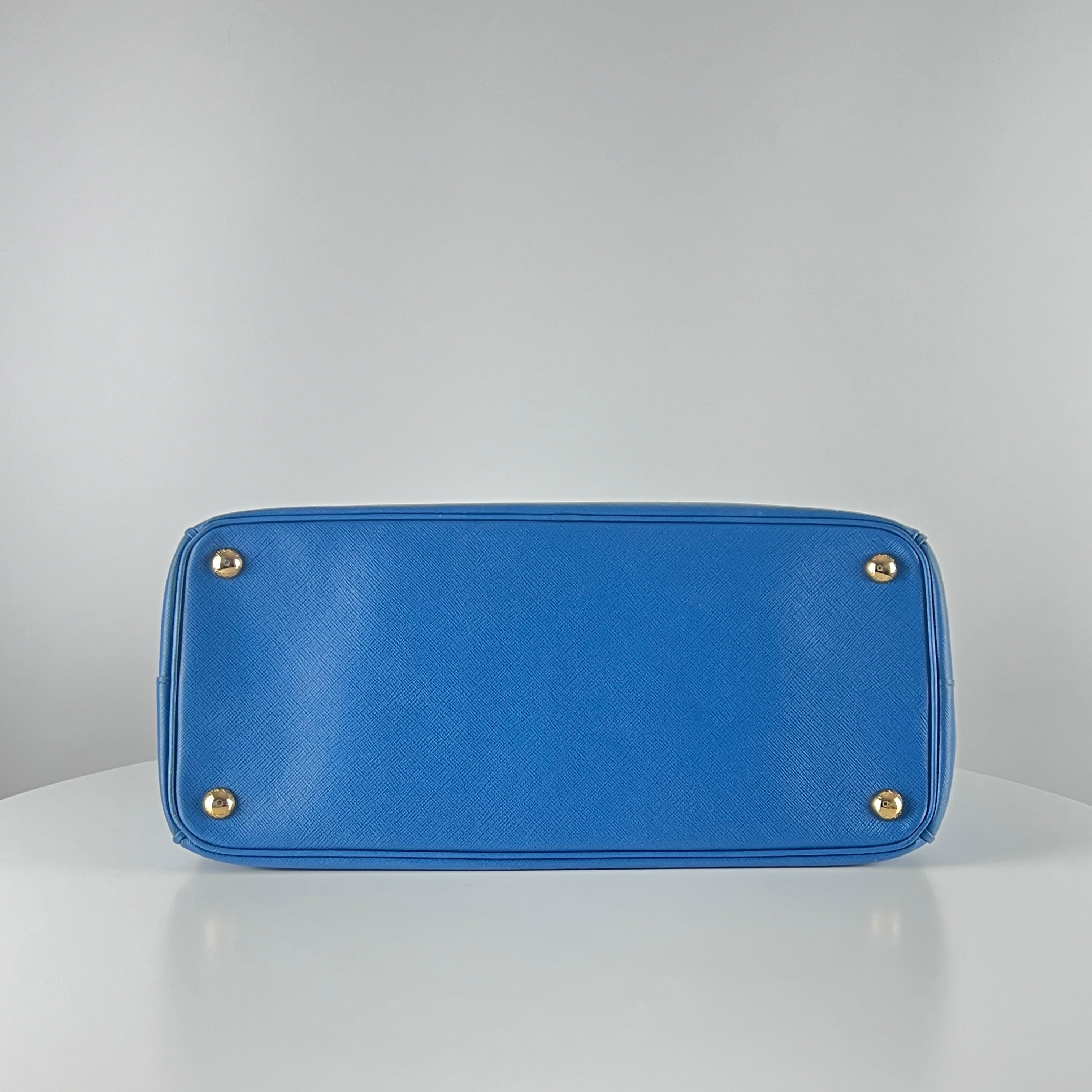 PRADA Galleria blue leather handbag