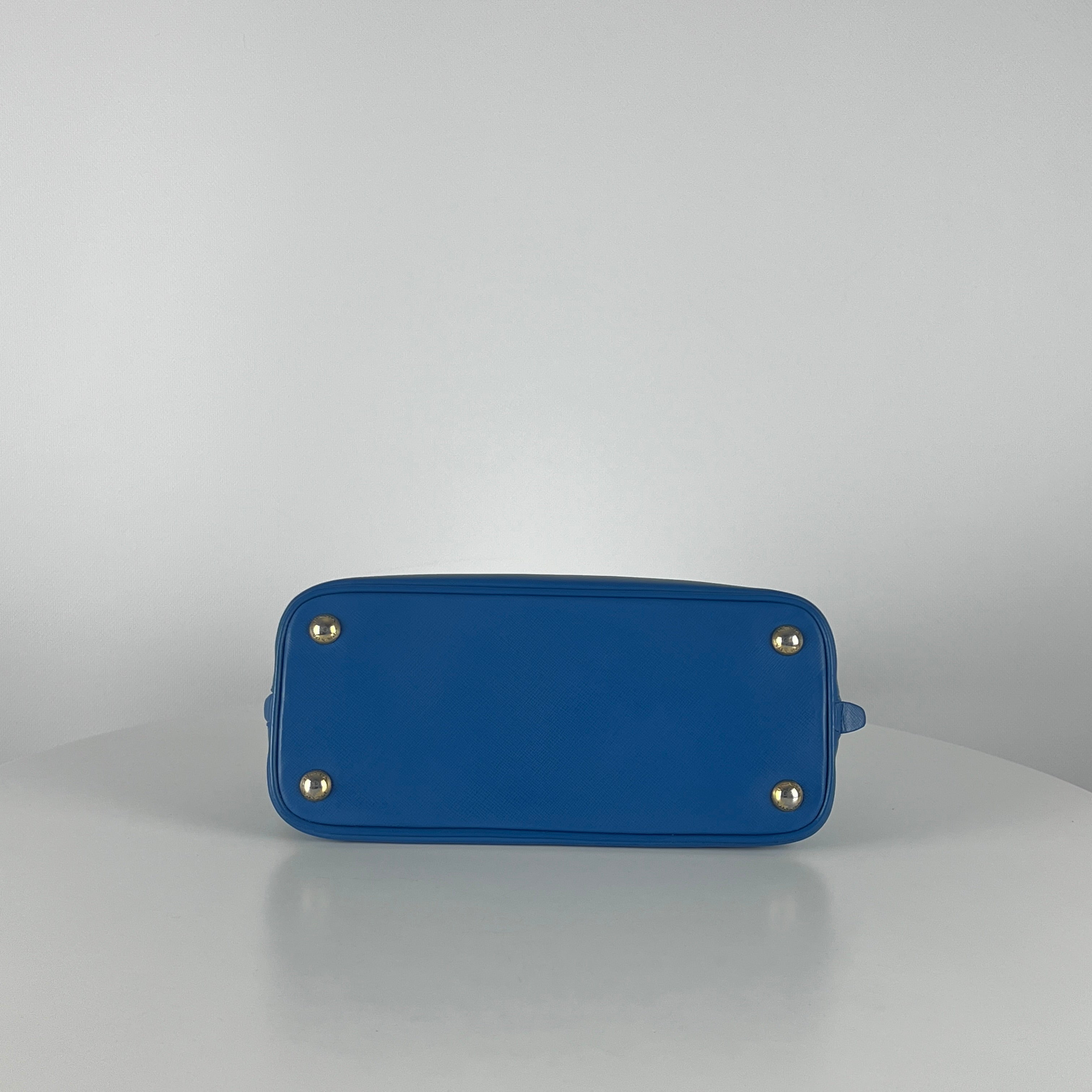 Sac à main PRADA Saffiano cuir bleu