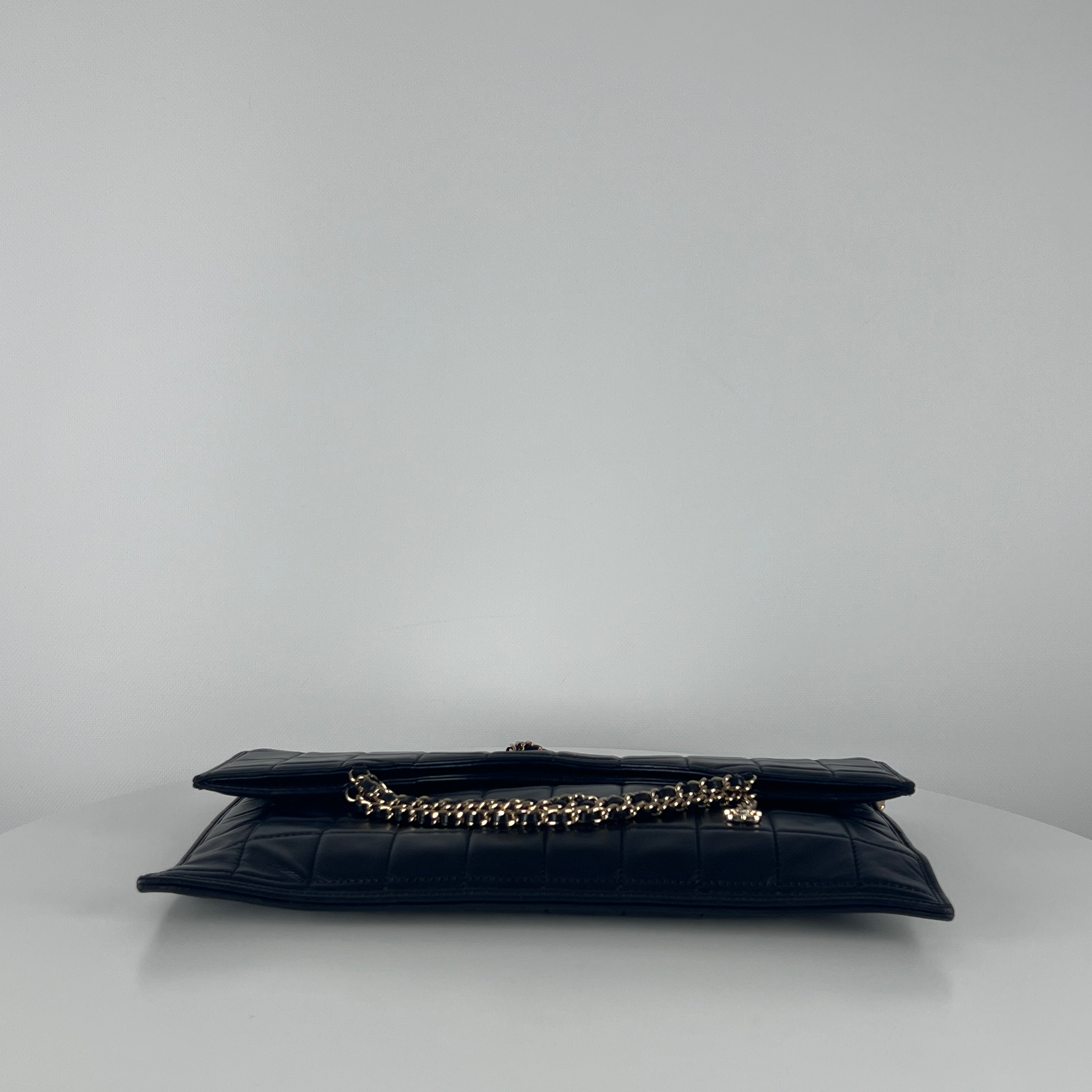 CHANEL Choco Bar black leather handbag