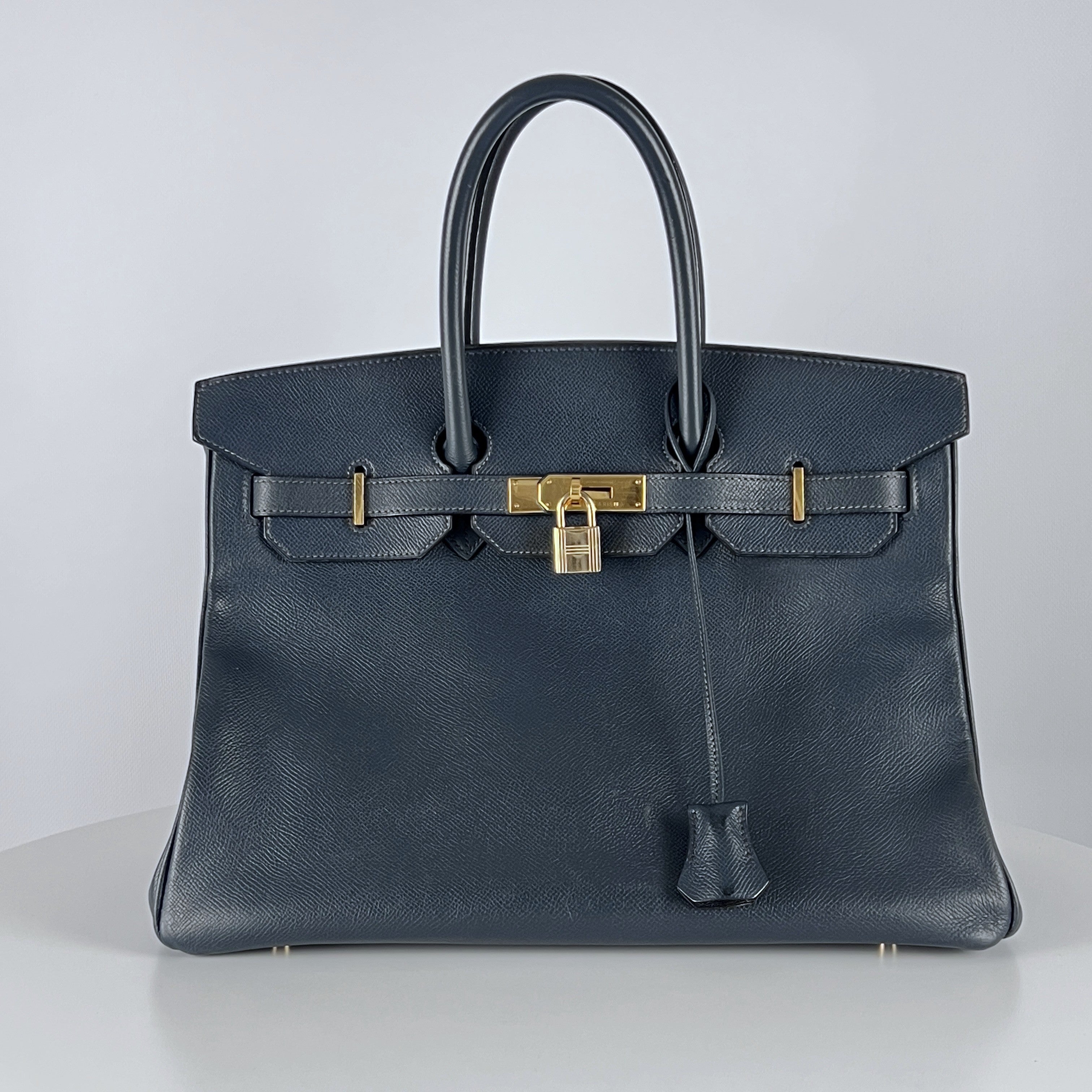 Sac à main HERMÈS Birkin cuir epsom navy