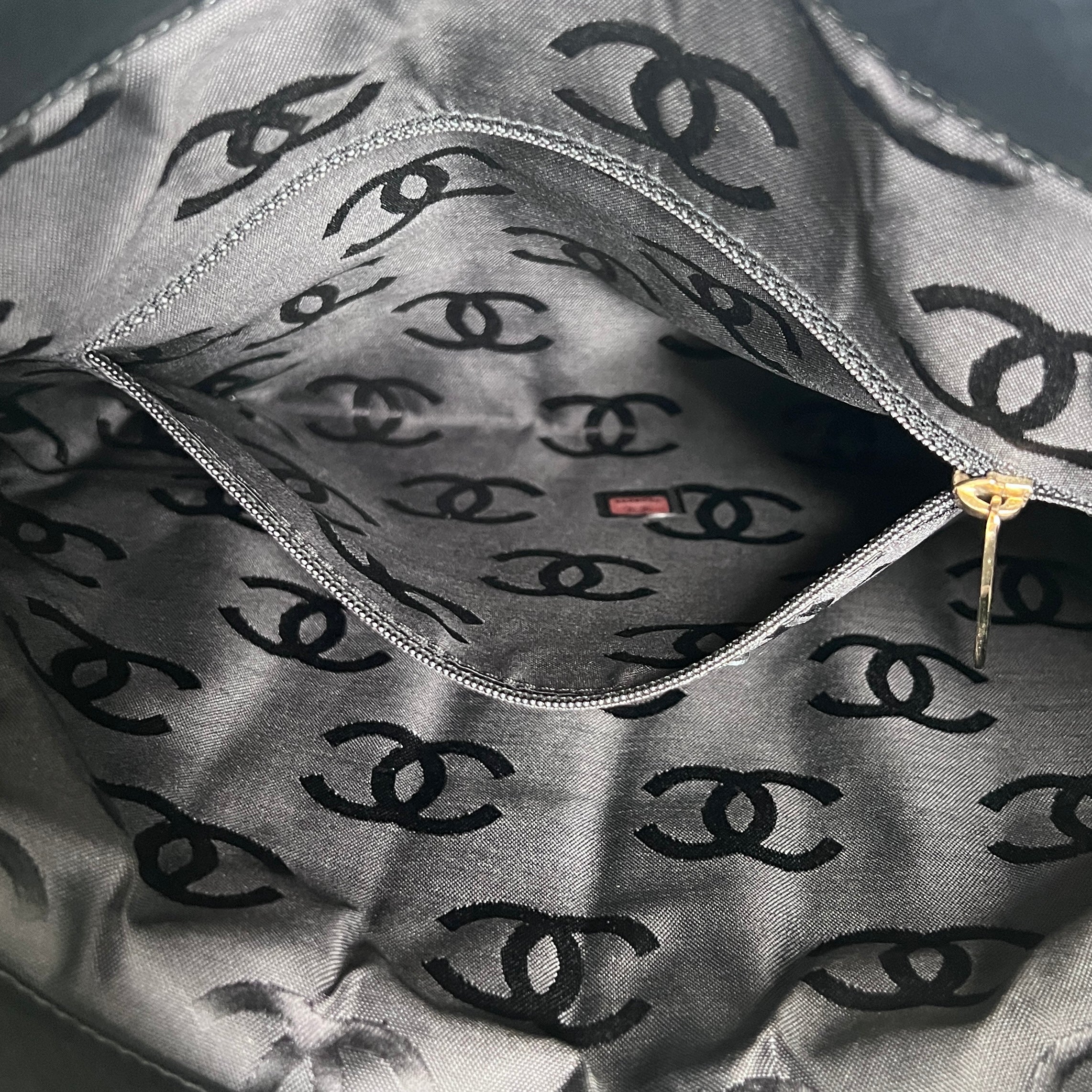 CHANEL Choco Bar black leather handbag