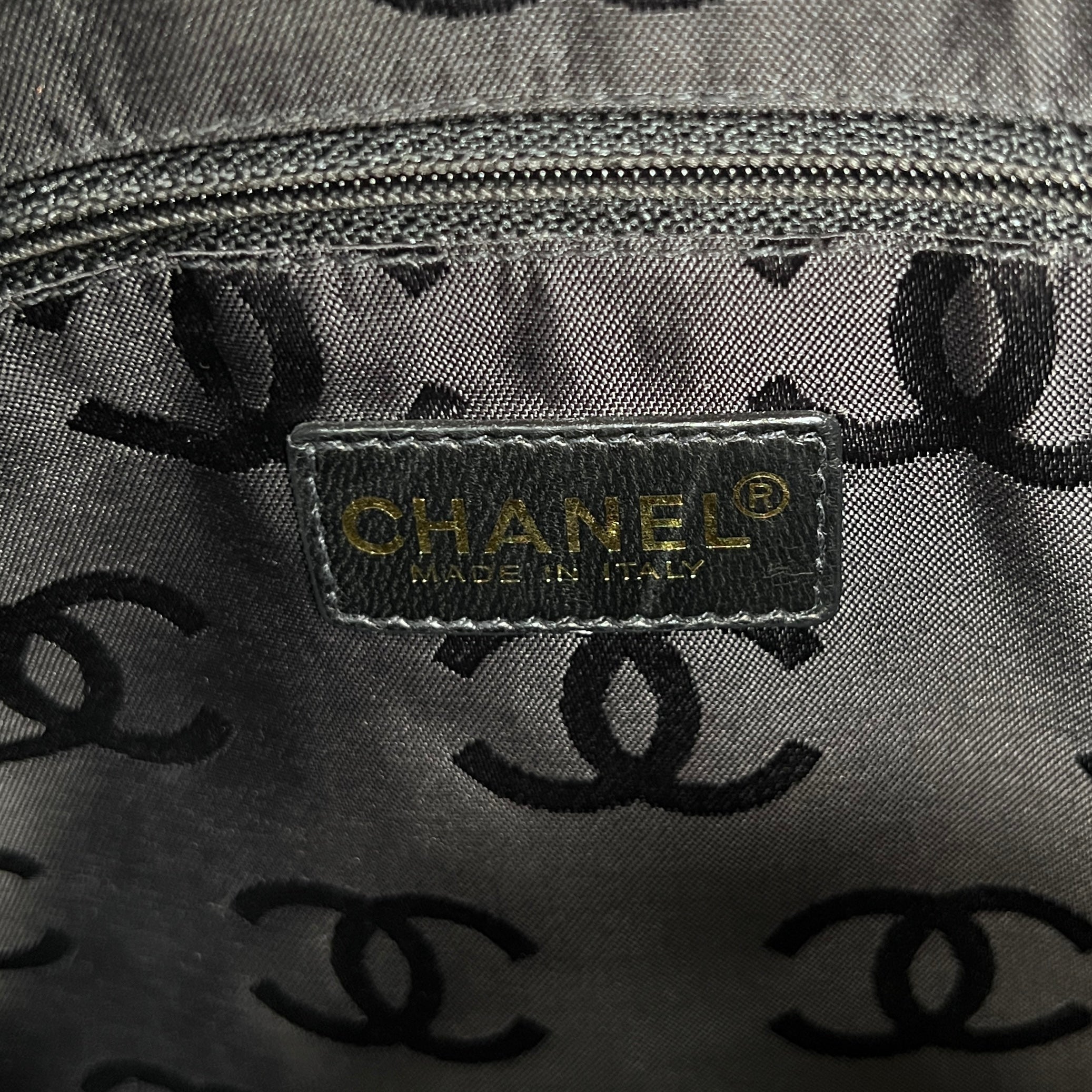 CHANEL Choco Bar black leather handbag