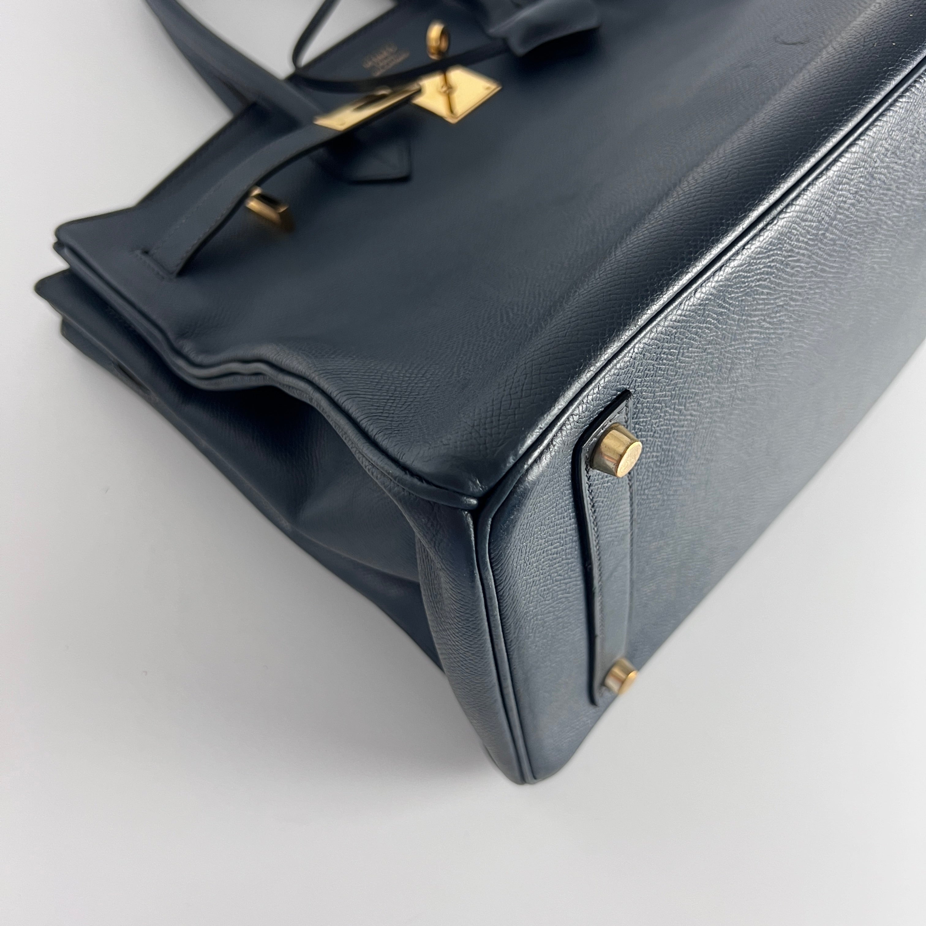 Sac à main HERMÈS Birkin cuir epsom navy