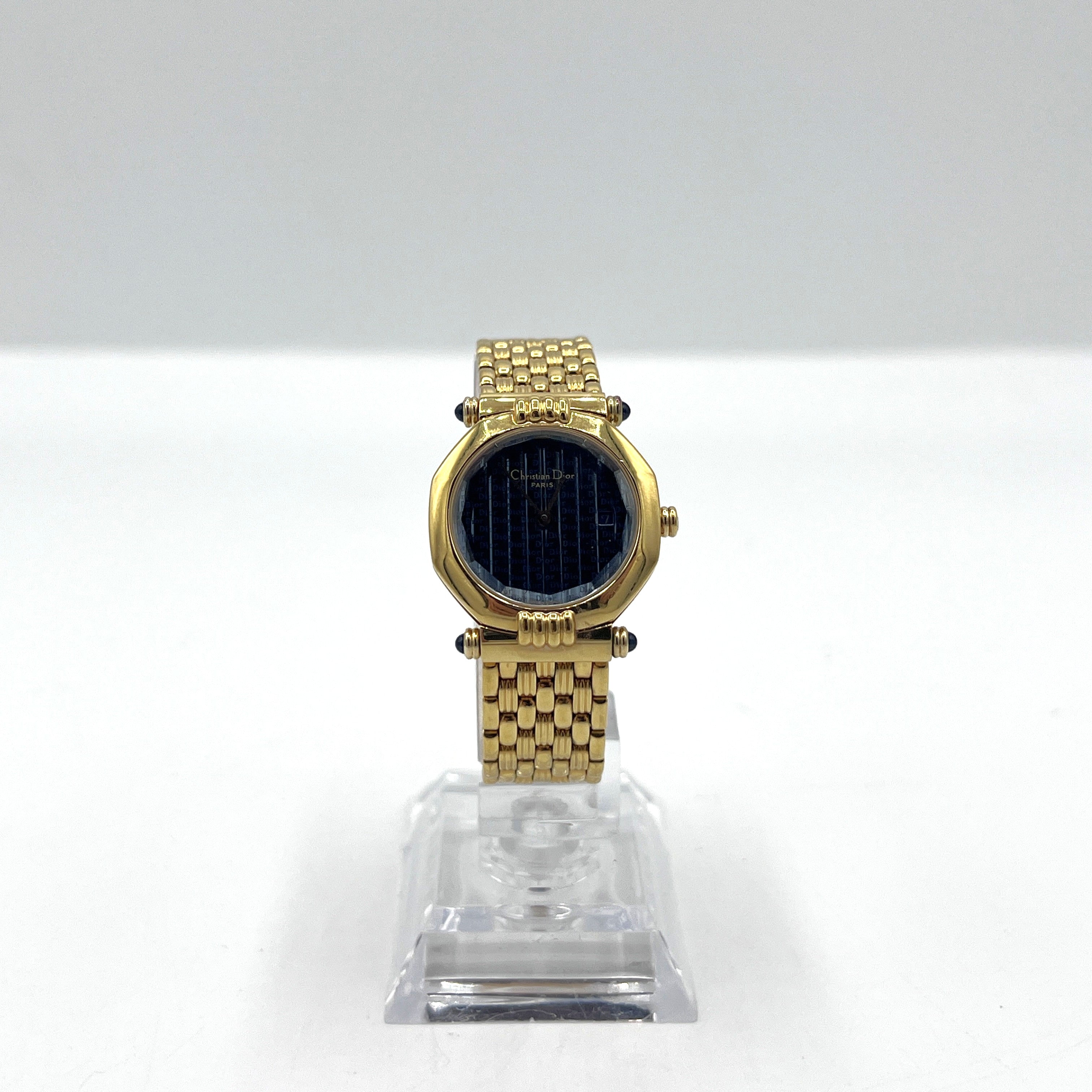 Montre DIOR Octagon plaqué or Doré