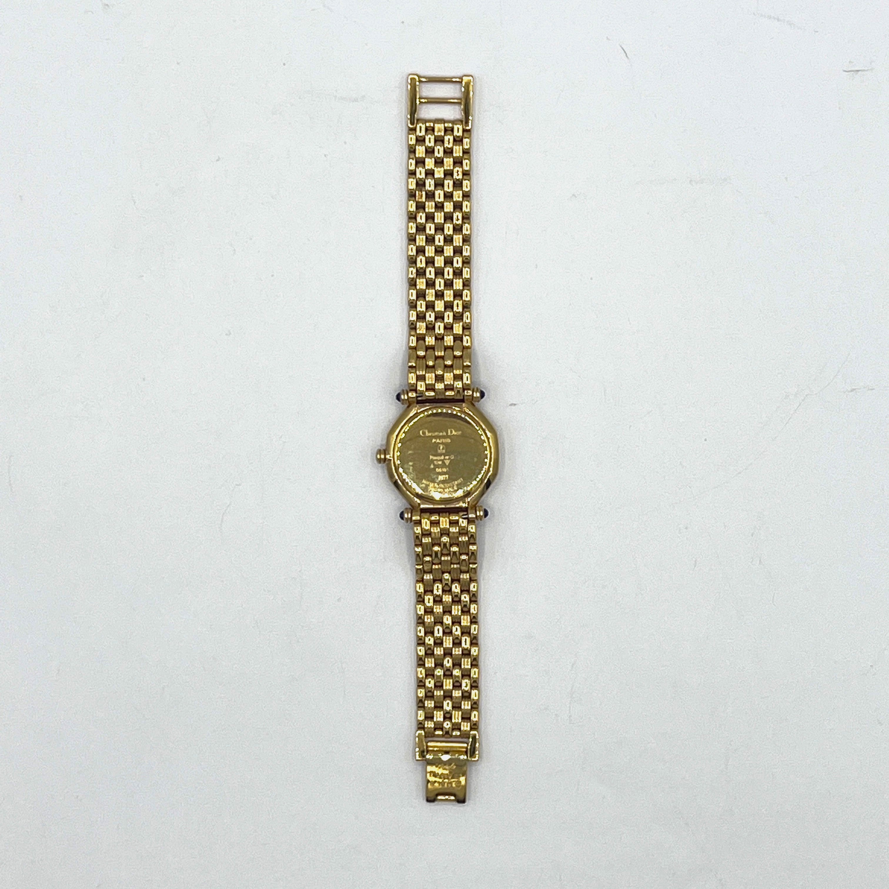 Montre DIOR Octagon plaqué or Doré