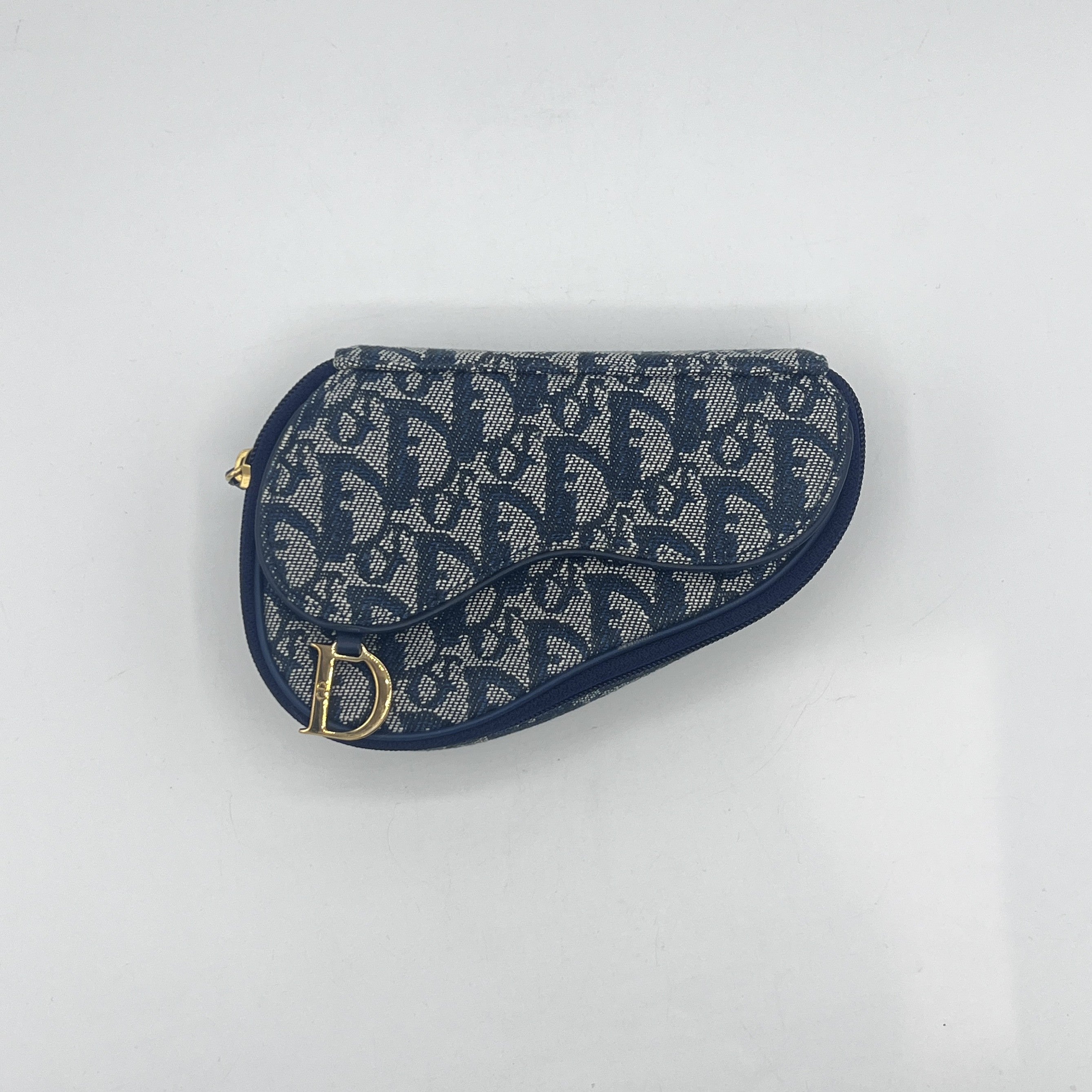 Pochette DIOR Saddle toile navy