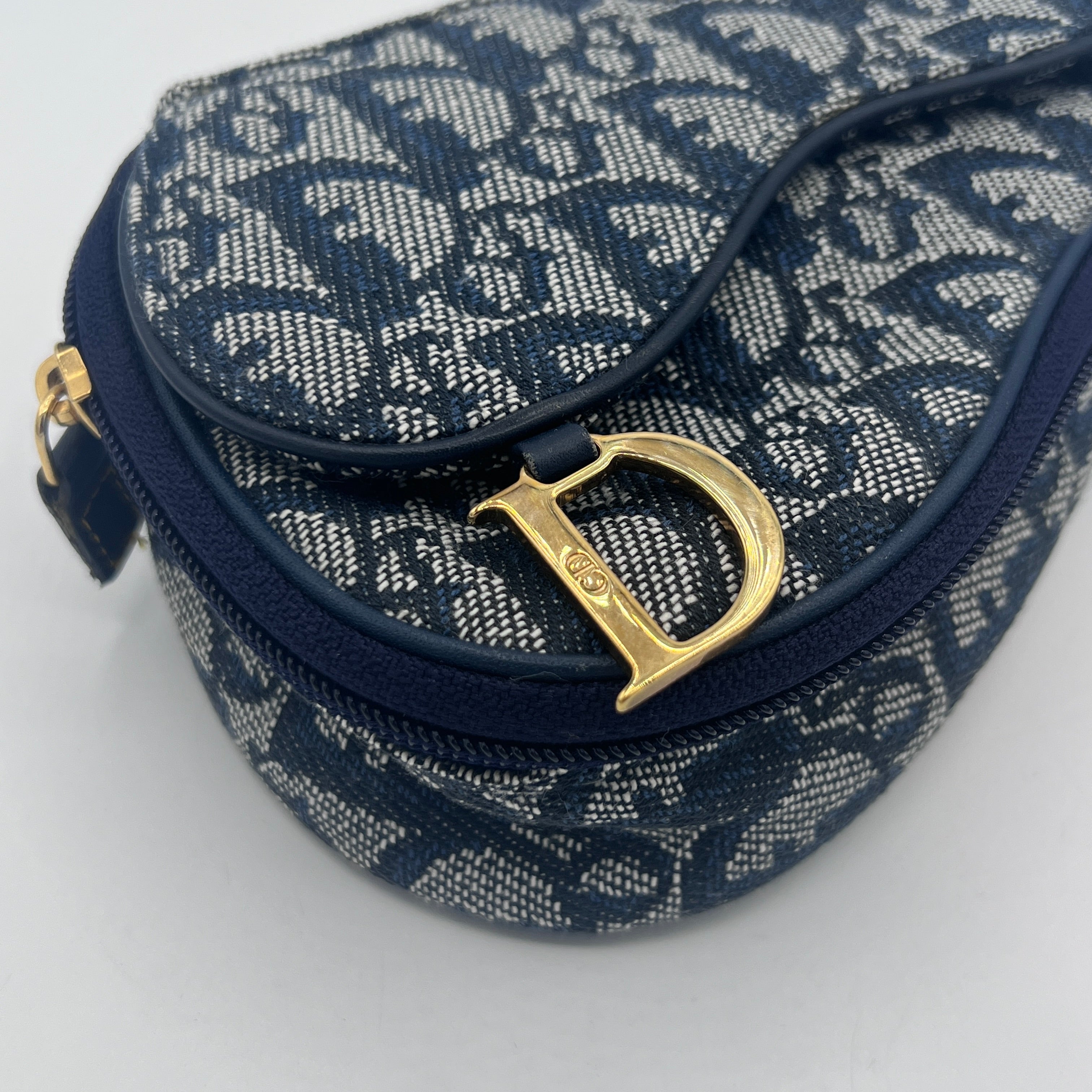 Pochette DIOR Saddle toile navy