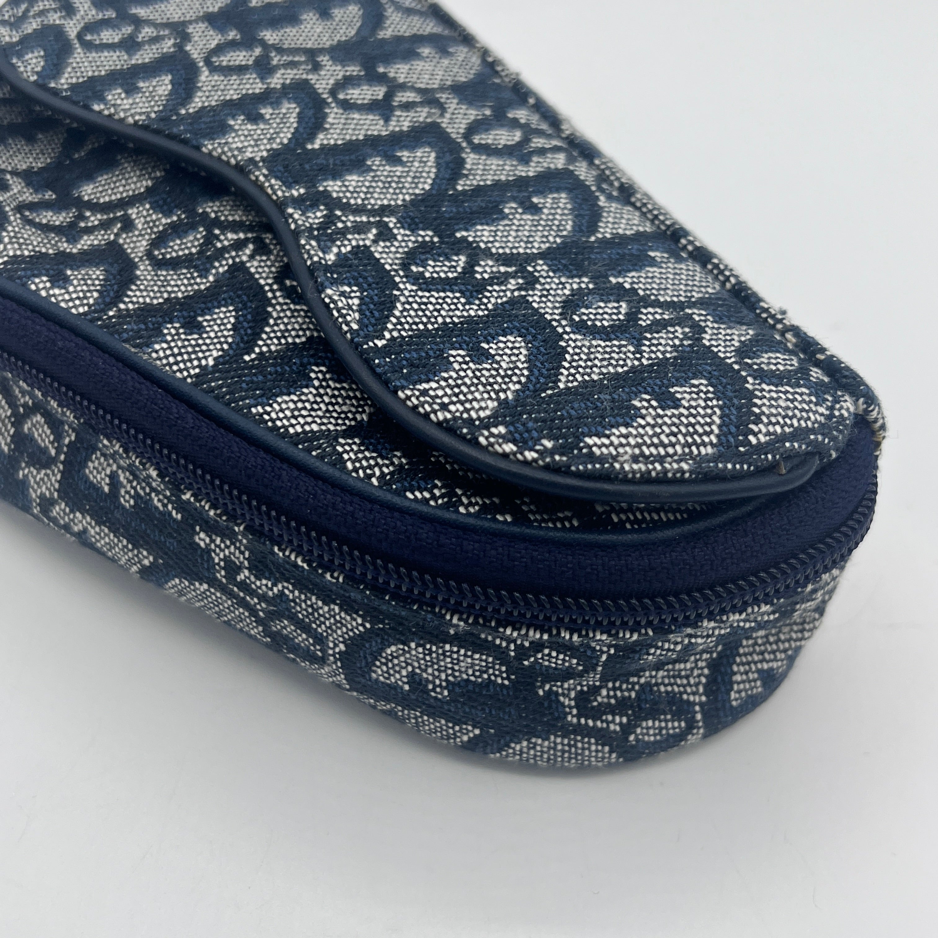 Pochette DIOR Saddle toile navy
