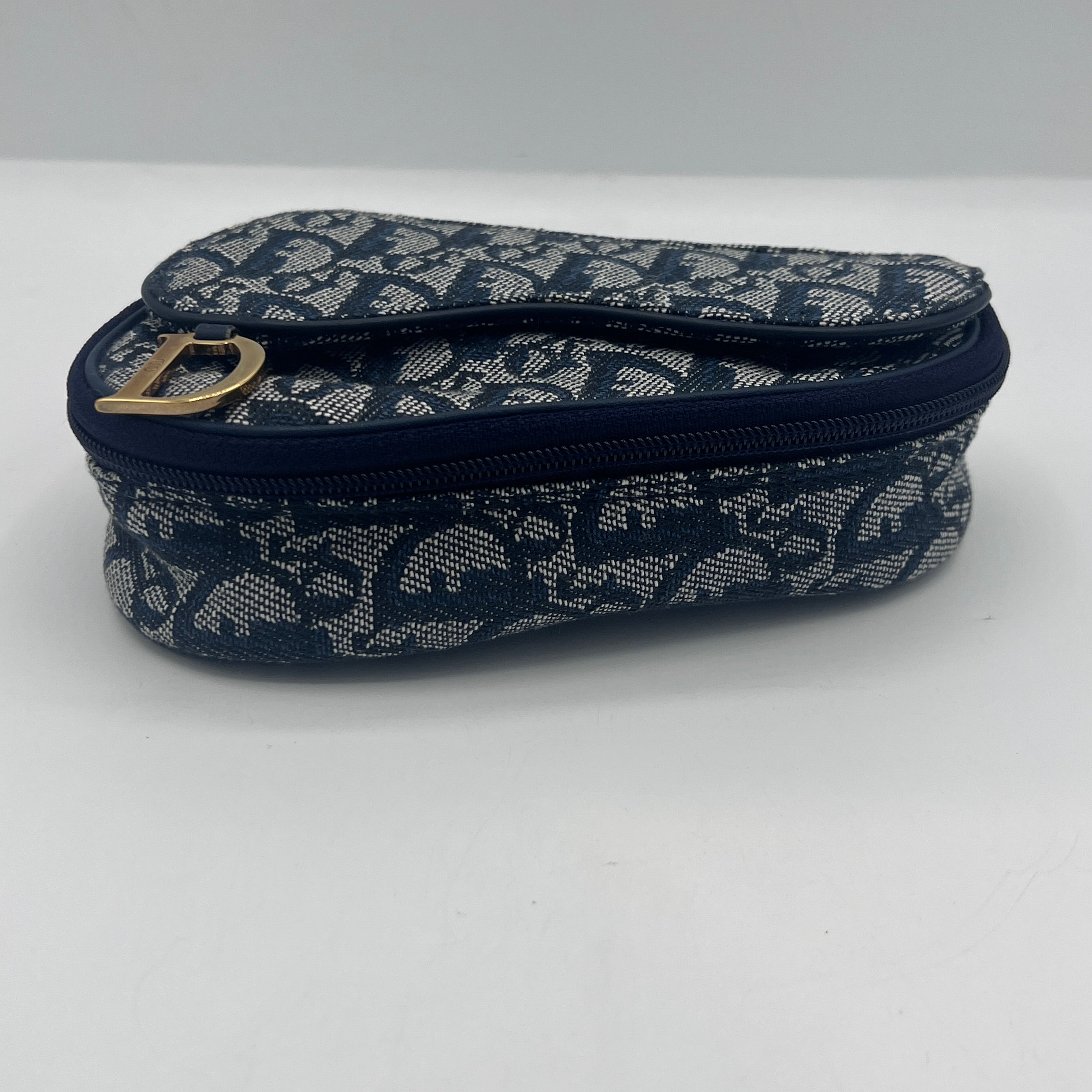 Pochette DIOR Saddle toile navy