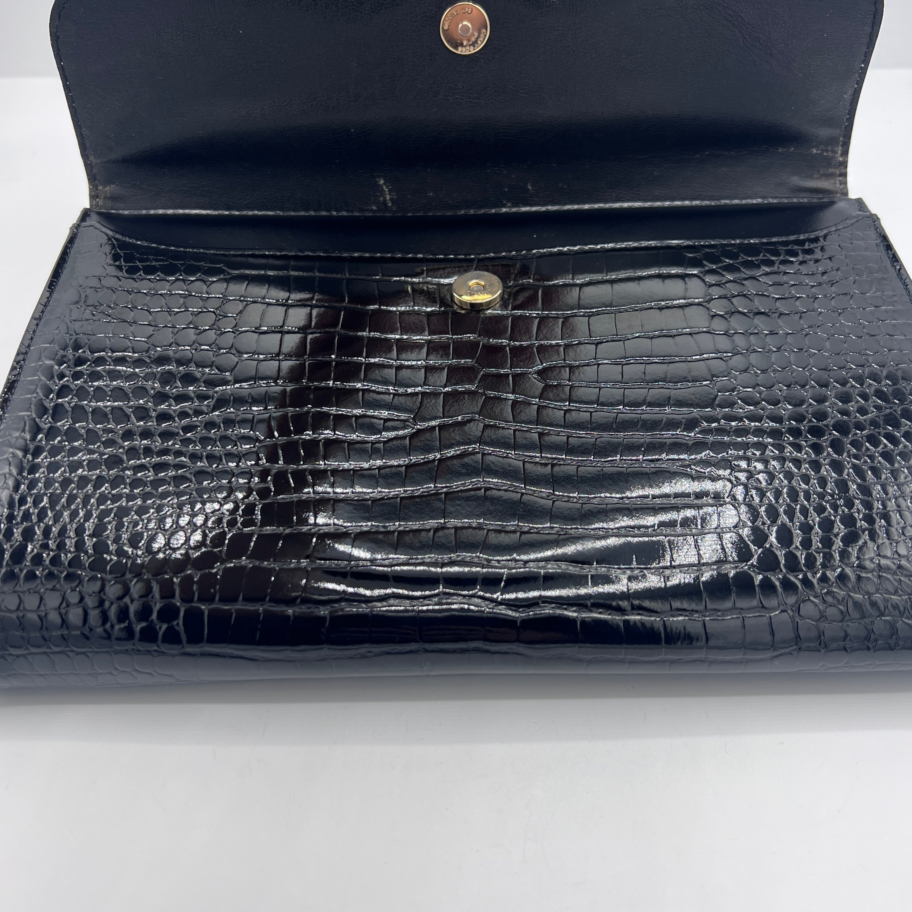 Pochette COURREGES cuir noir