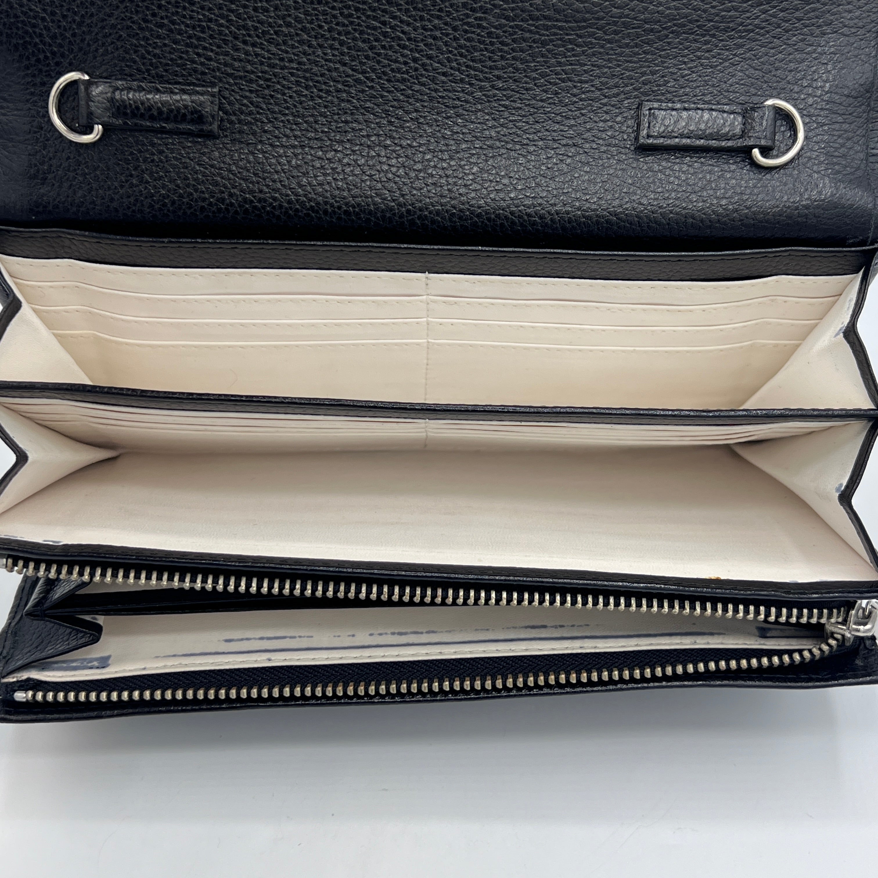 Pochette COURREGES toile et cuir noir
