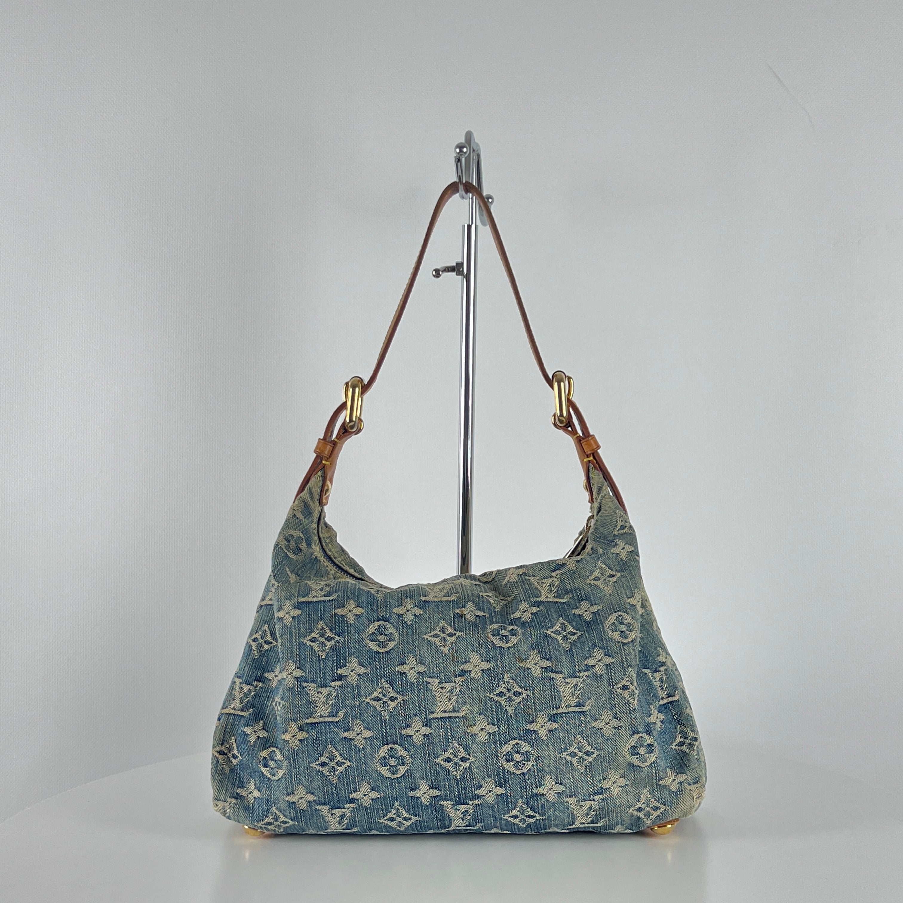 Sac à main LOUIS VUITTON Baggy denim bleu