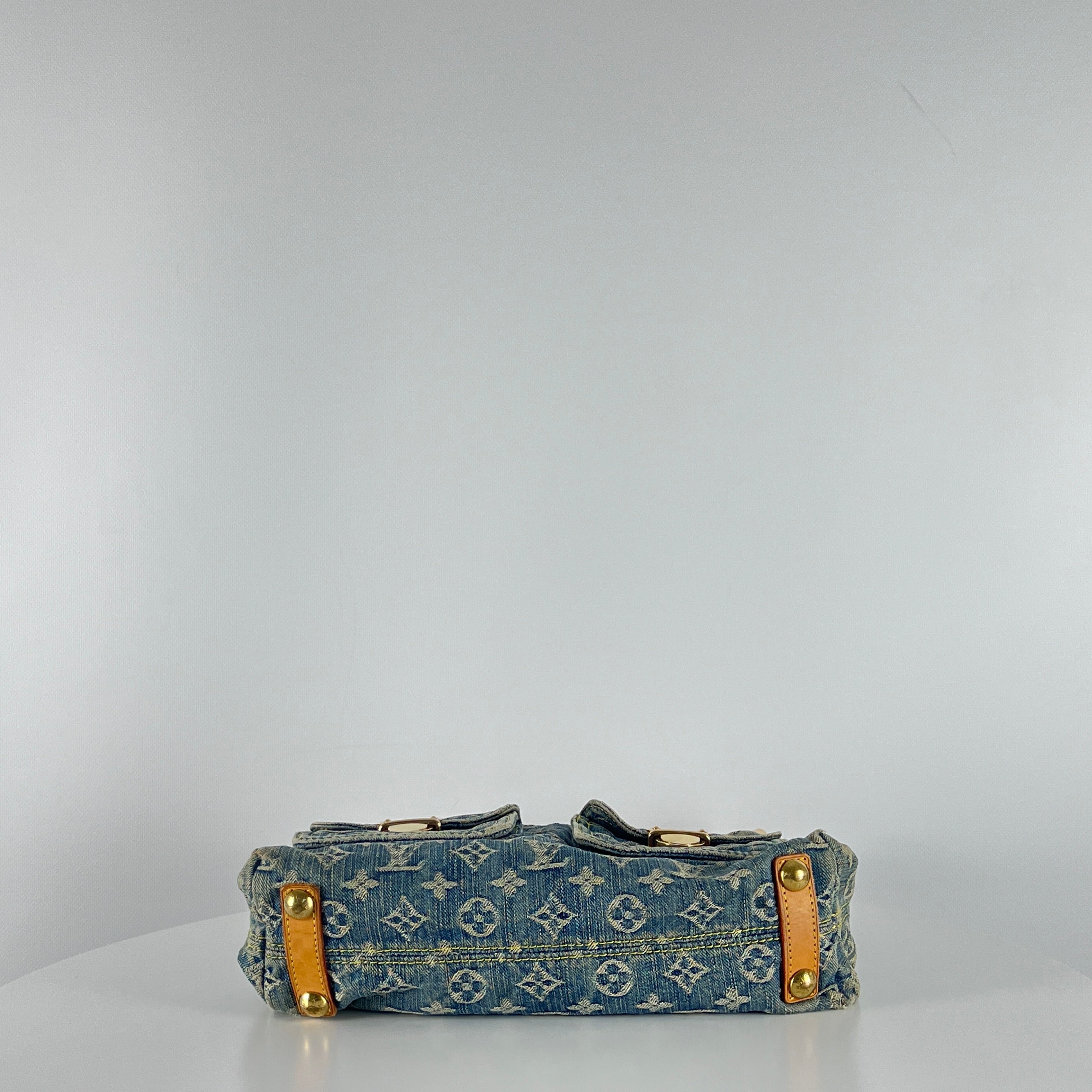 Sac à main LOUIS VUITTON Baggy denim bleu