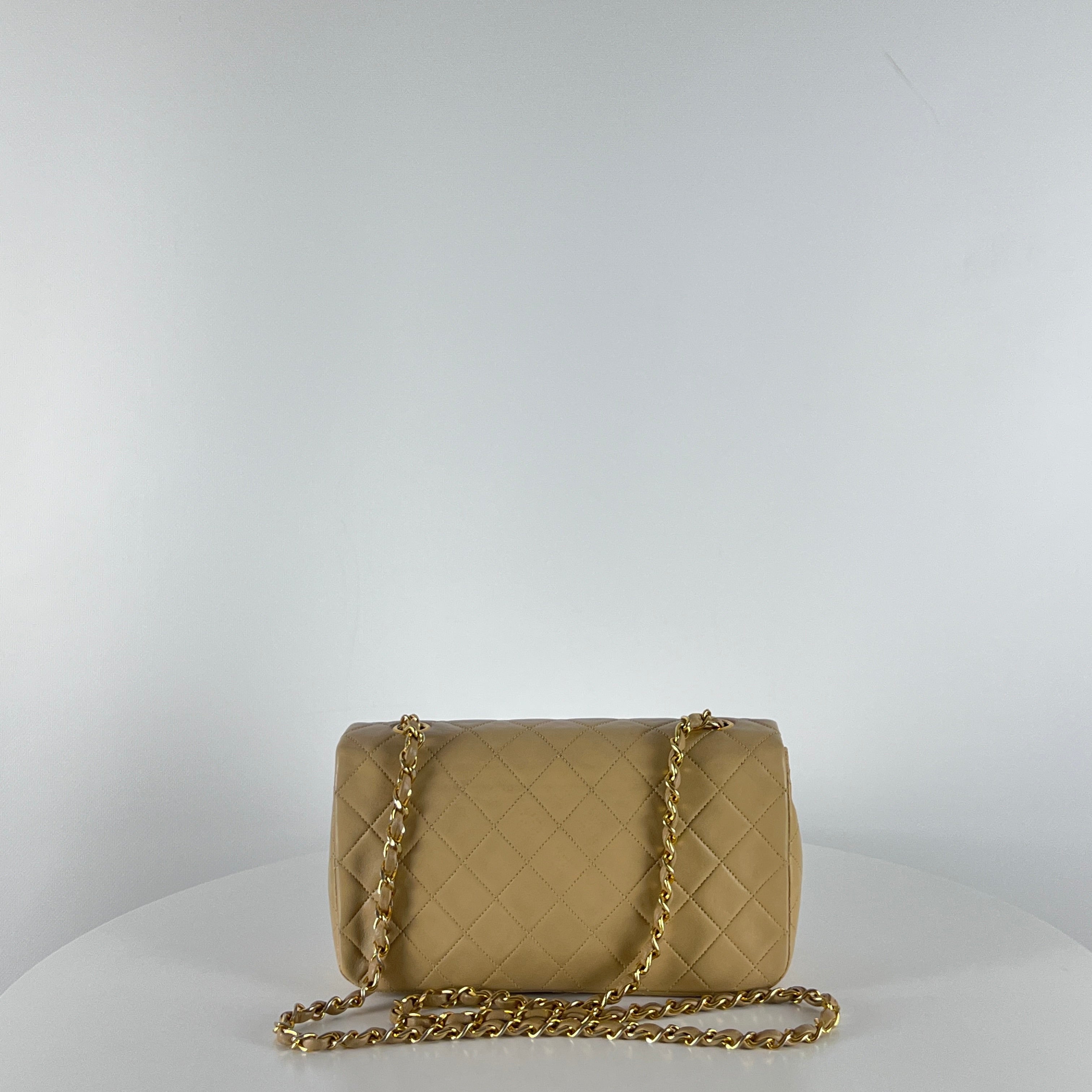 Sac à main CHANEL Timeless Classique Small cuir beige