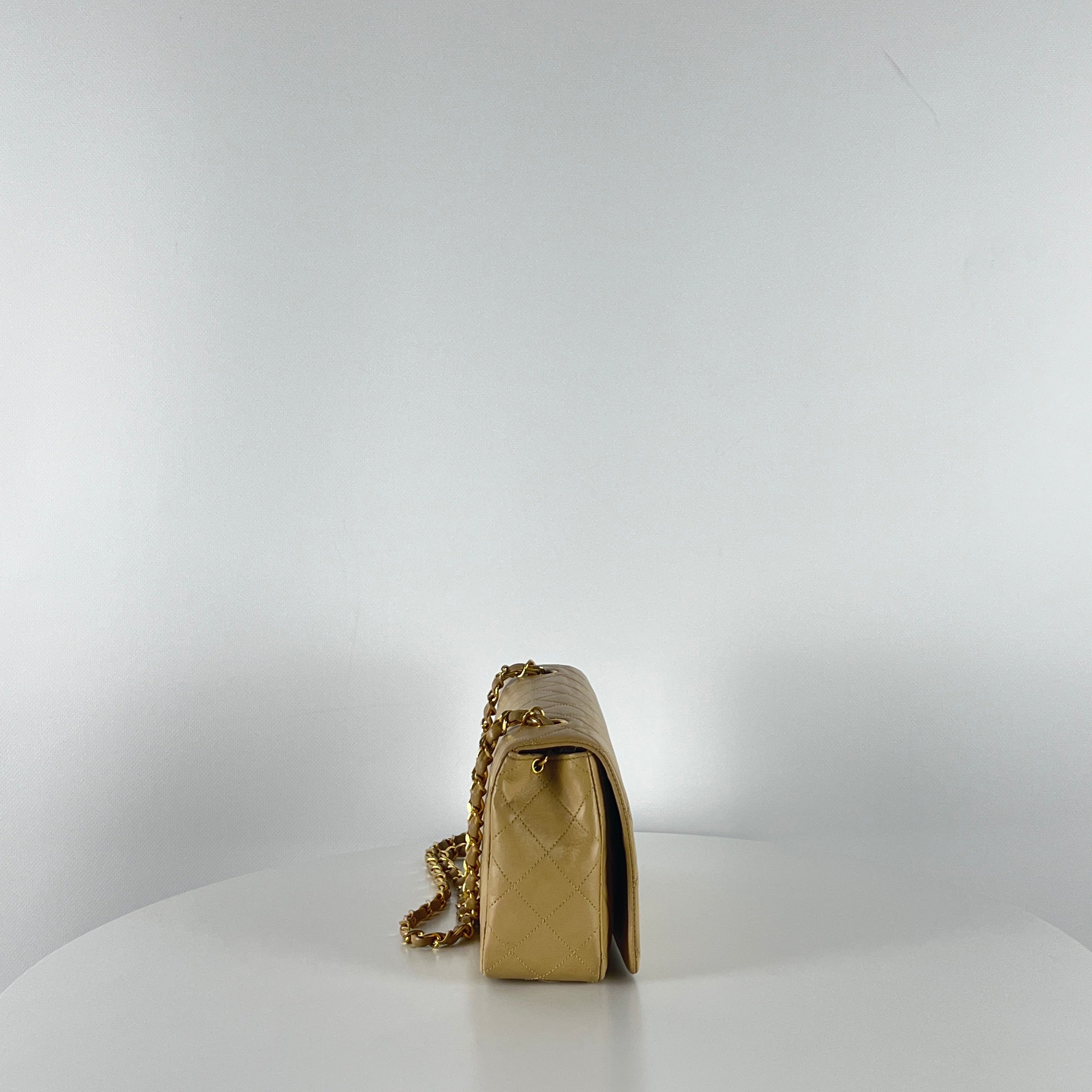 Sac à main CHANEL Timeless Classique Small cuir beige