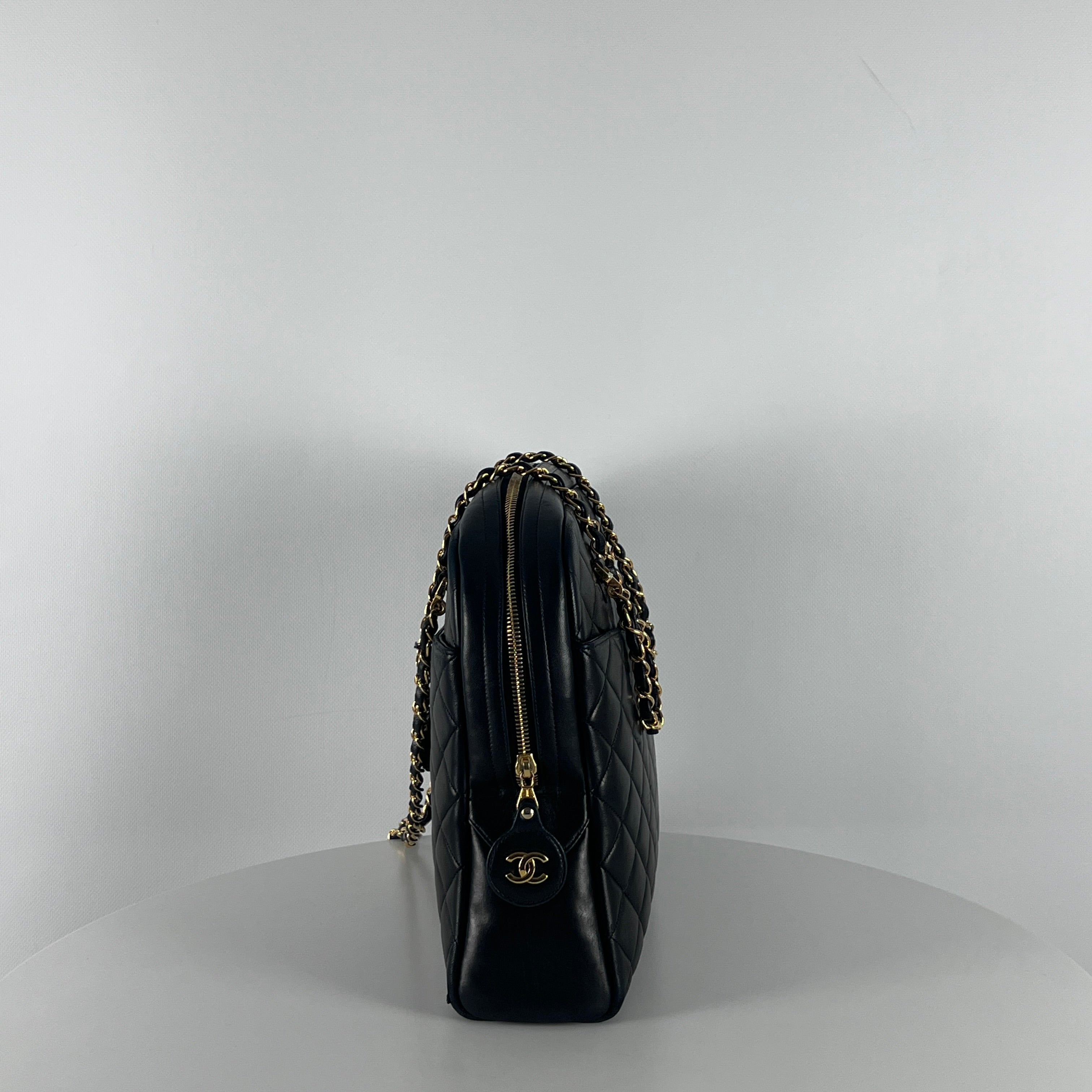 Sac à main CHANEL Shopping cuir noir