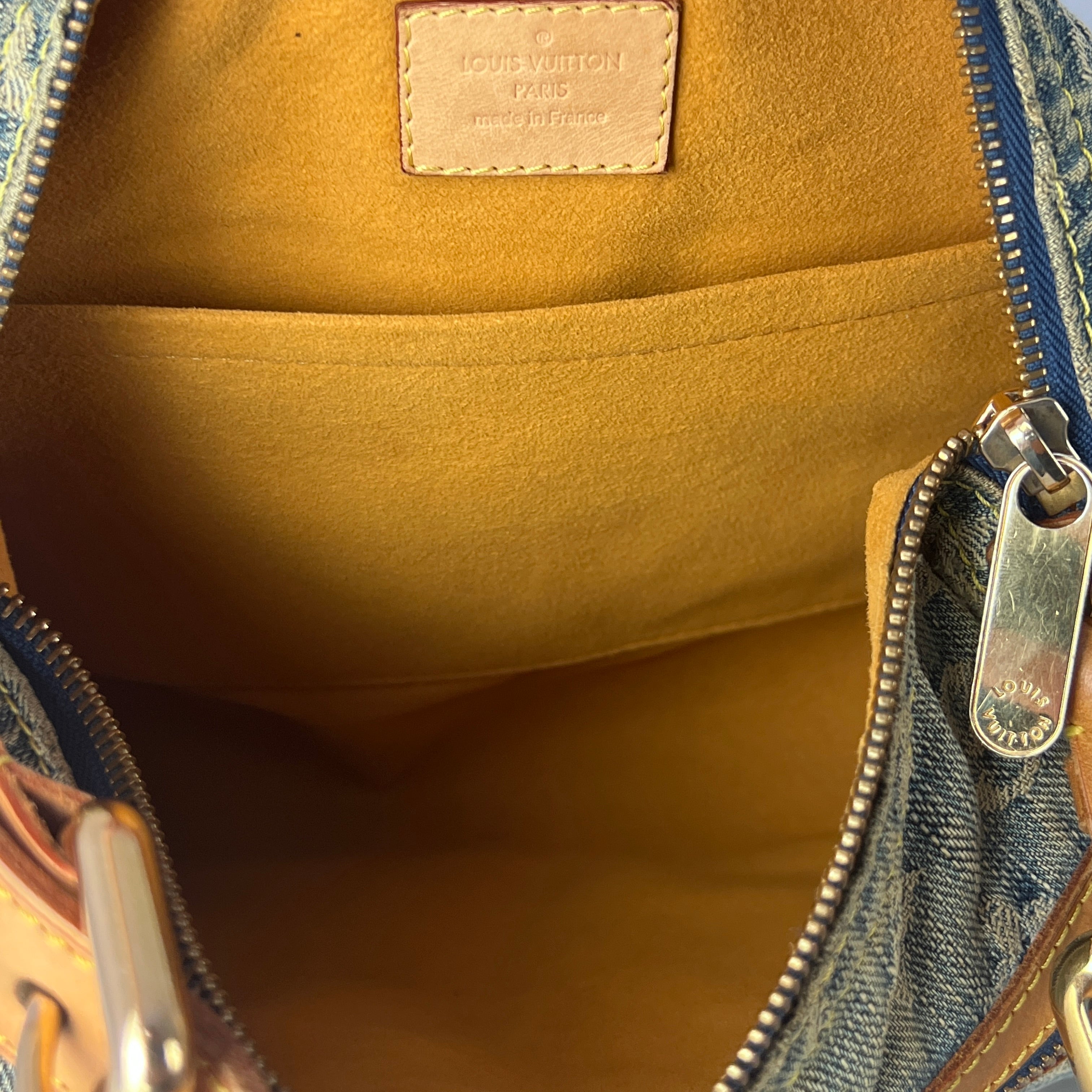 Sac à main LOUIS VUITTON Baggy denim bleu