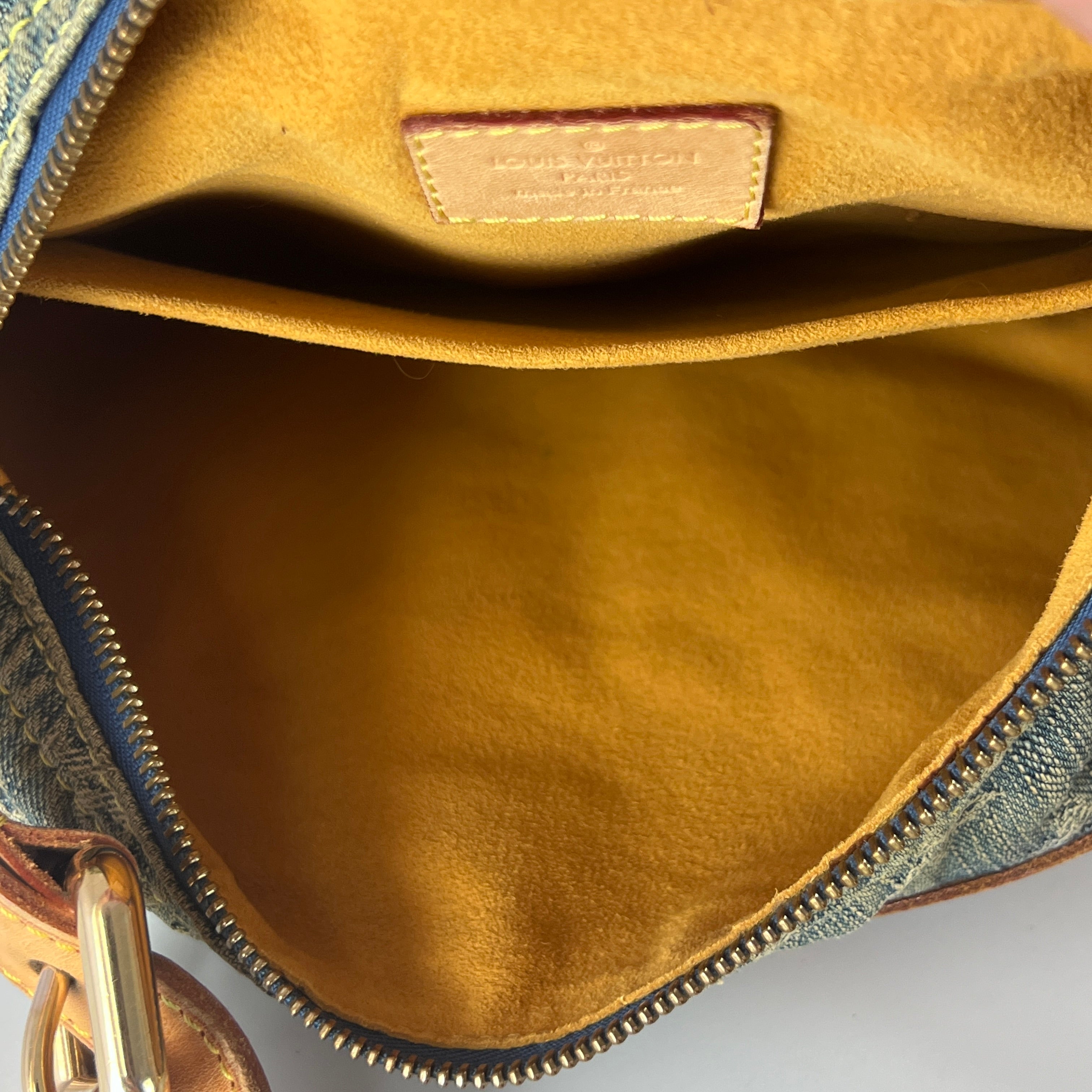 Sac à main LOUIS VUITTON Baggy denim bleu